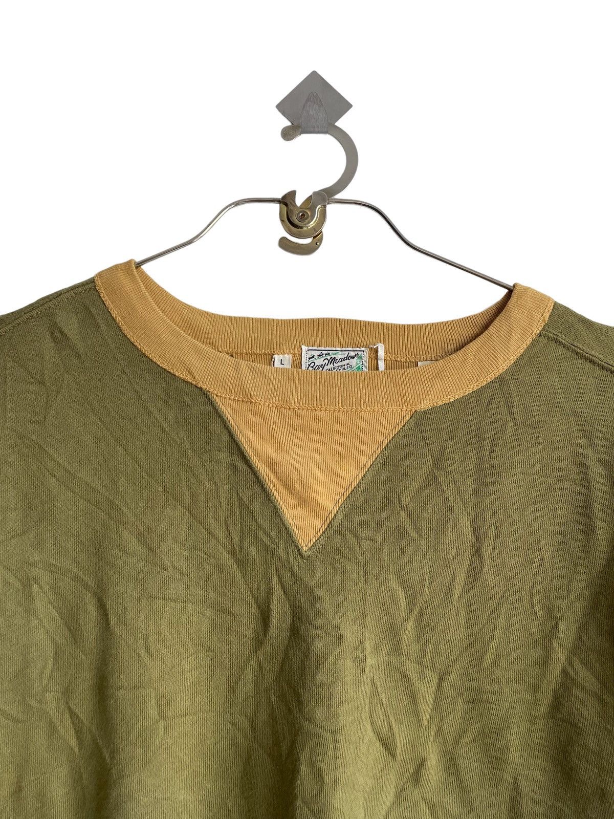 Levi's Vintage Clothing Vtg 1950s LVC Olive Bay Meadows Double V Two Tones Sweater Size US M / EU 48-50 / 2 - 5 Thumbnail