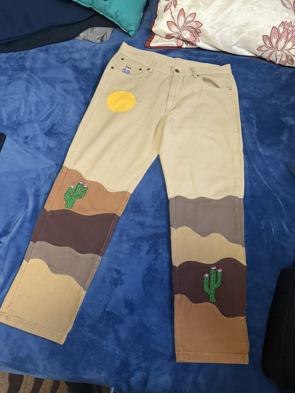 KidSuper KidSuper Vintage Desert patchwork cactus pants Size US 32 / EU 48 - 2 Thumbnail