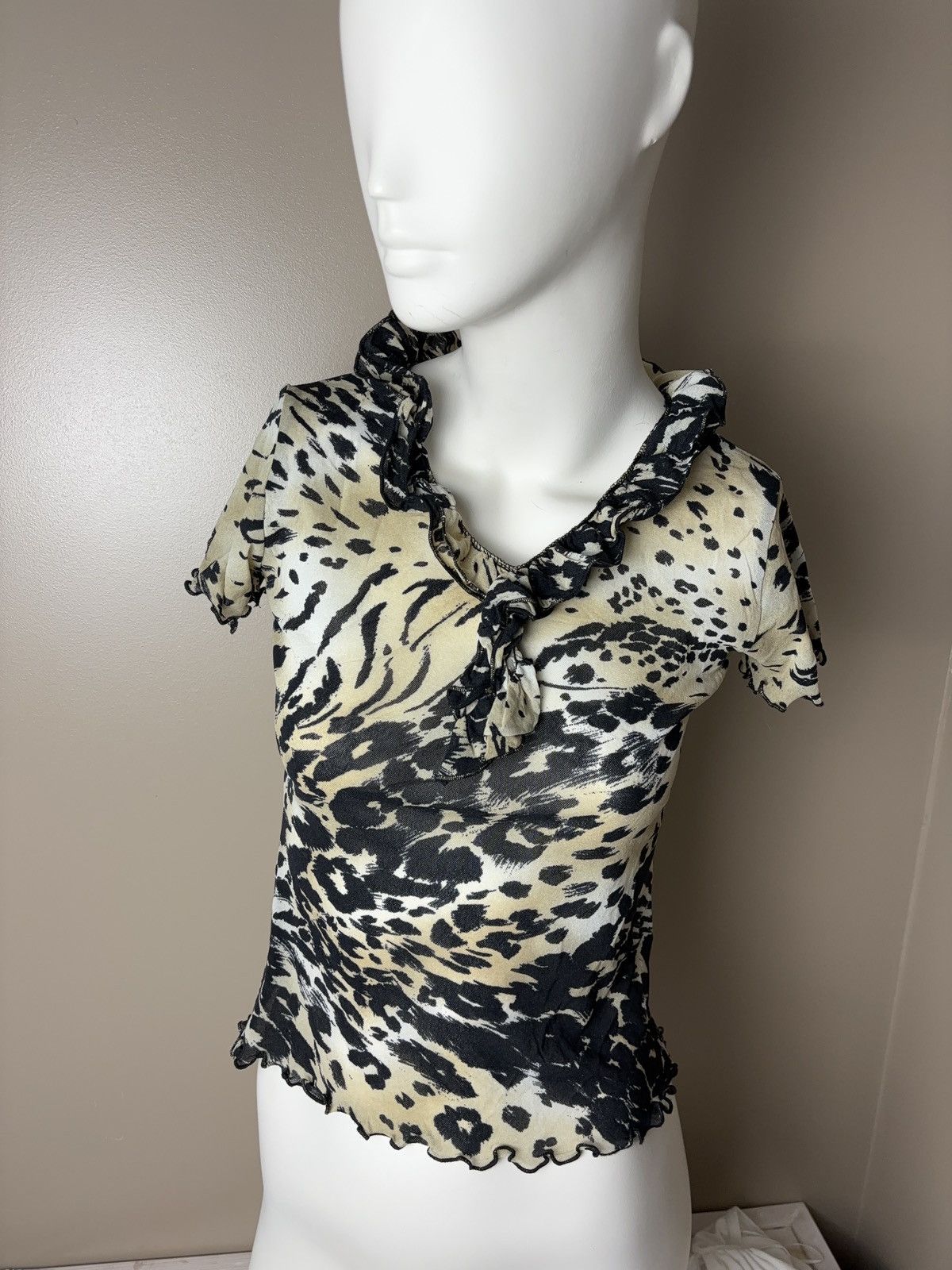 Vintage Mesh leopard vintage printed t-shirt cavalli style Size M / US 6-8 / IT 42-44 - 4 Thumbnail