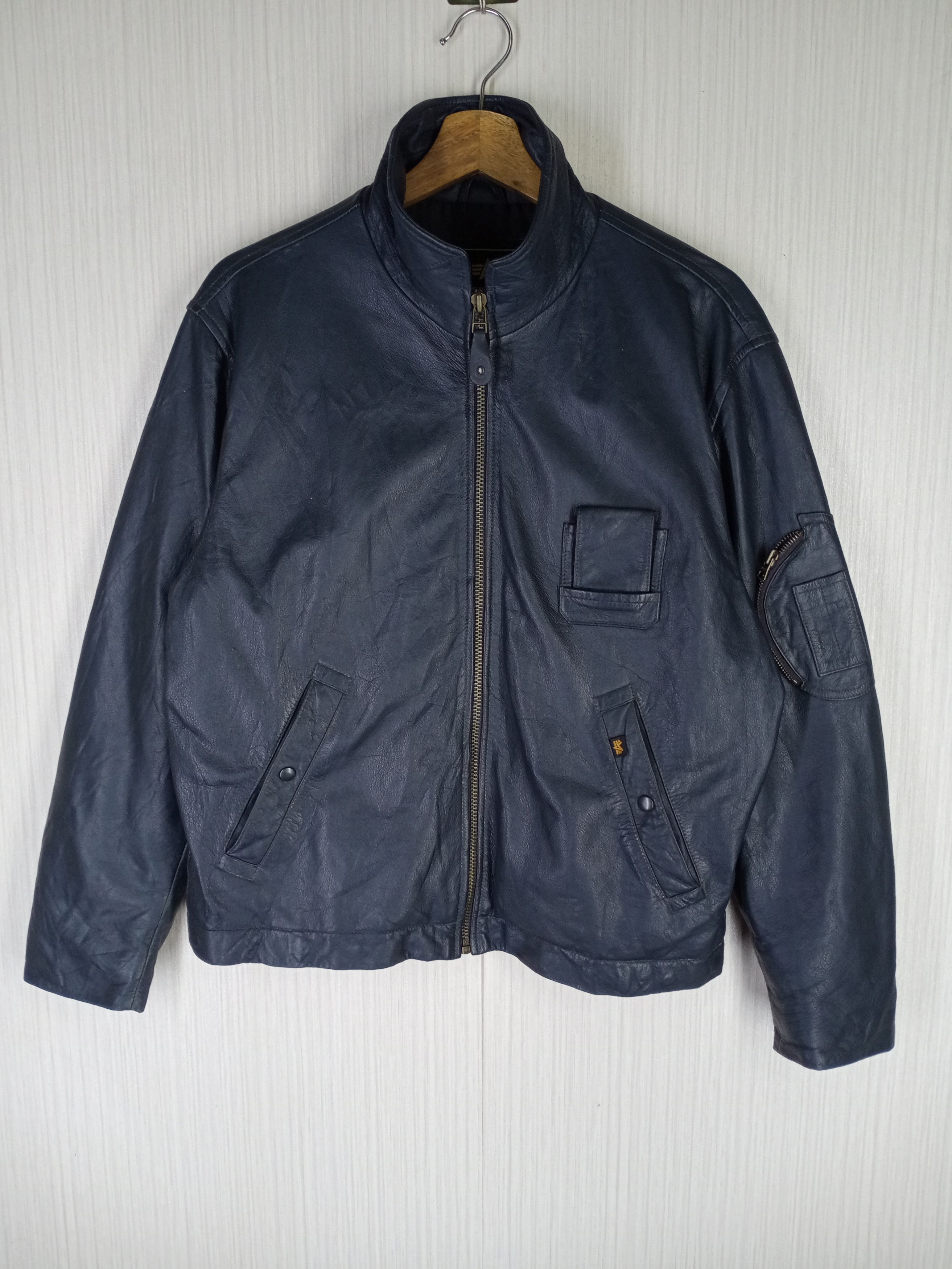 Alpha Industries VINTAGE ALPHA INDUSTRIES LEATHER GENUINE COWHIDE JACKET Size US M / EU 48-50 / 2 - 1 Thumbnail