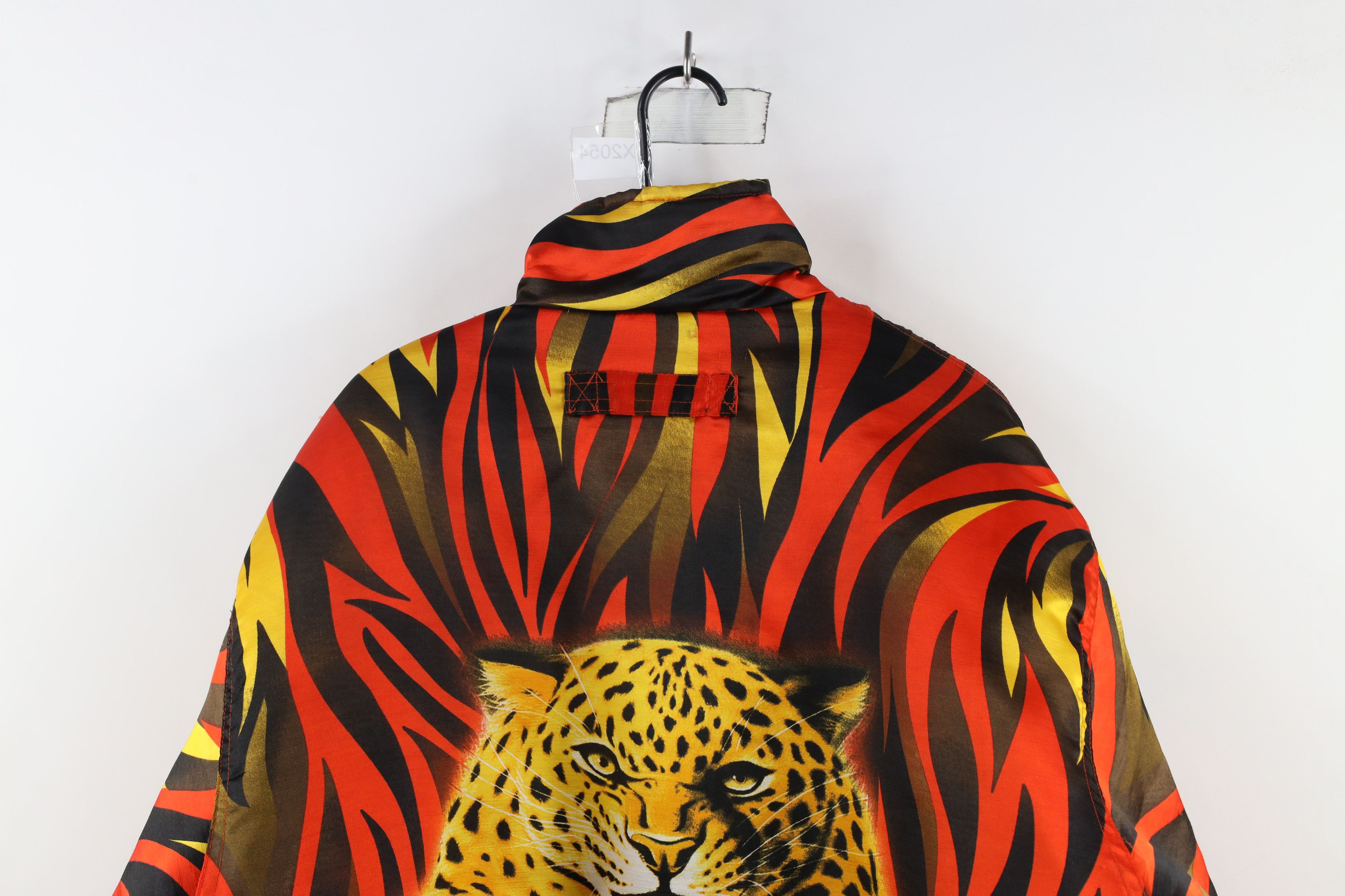 Vintage 90s Streetwear All Over Print Full Zip Puffer Jacket
