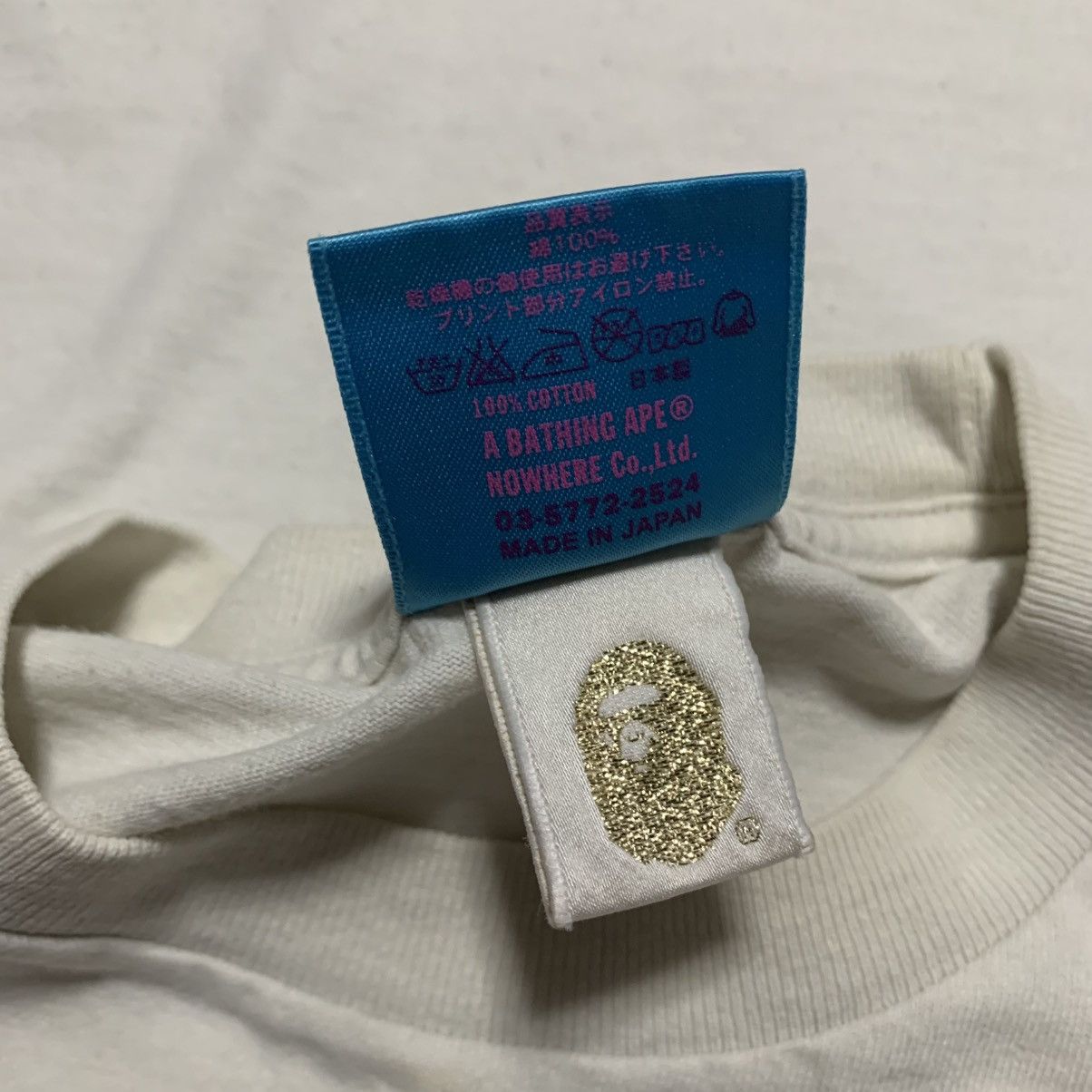 Bape Bape Large Ape Face Camo White Tee A Bathing Ape Vintage Size US L / EU 52-54 / 3 - 7 Thumbnail