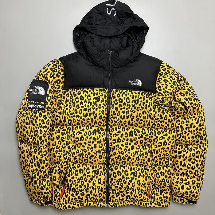 Supreme tnf cheap leopard jacket