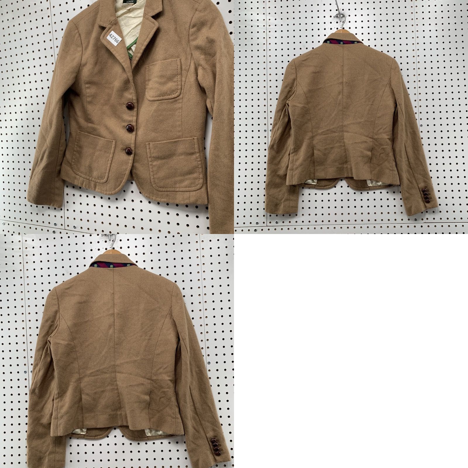 J.Crew VINTAGE J.CREW Wool Blazer Brown Blazer Womens 3 Button Up Business Casual Adult Regular 3 Brown Womens Blazer 90s? Size XS / US 0-2 / IT 36-38 - 8 Thumbnail