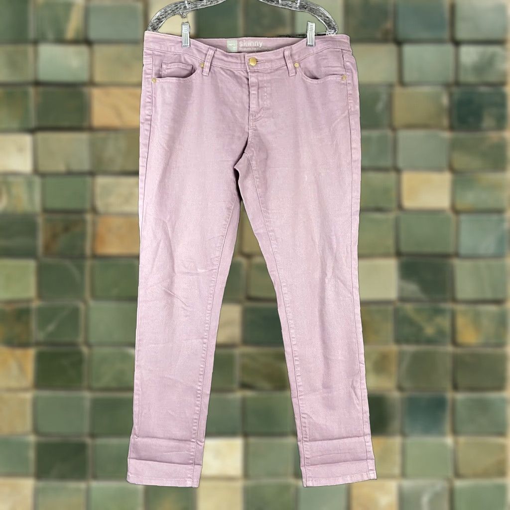 Mossimo Mossimo Premium Denim Skinny Jeans Women’s Size 12 Purple Regular Size 34" / US 12 / IT 48 - 1 Thumbnail