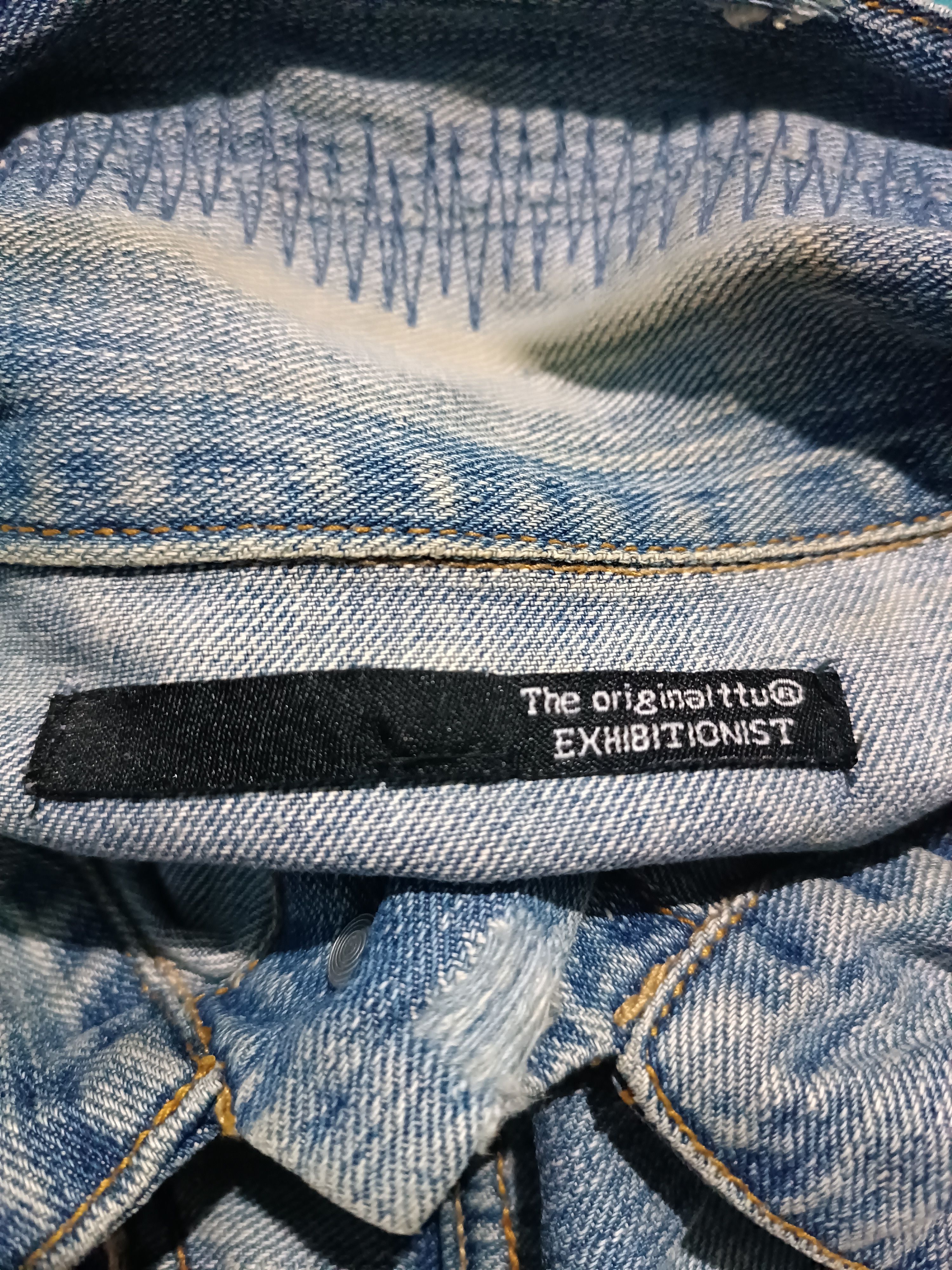 Japanese Brand Exhibitionist Jacket Jeans Distressed Ripped Size US M / EU 48-50 / 2 - 9 Thumbnail