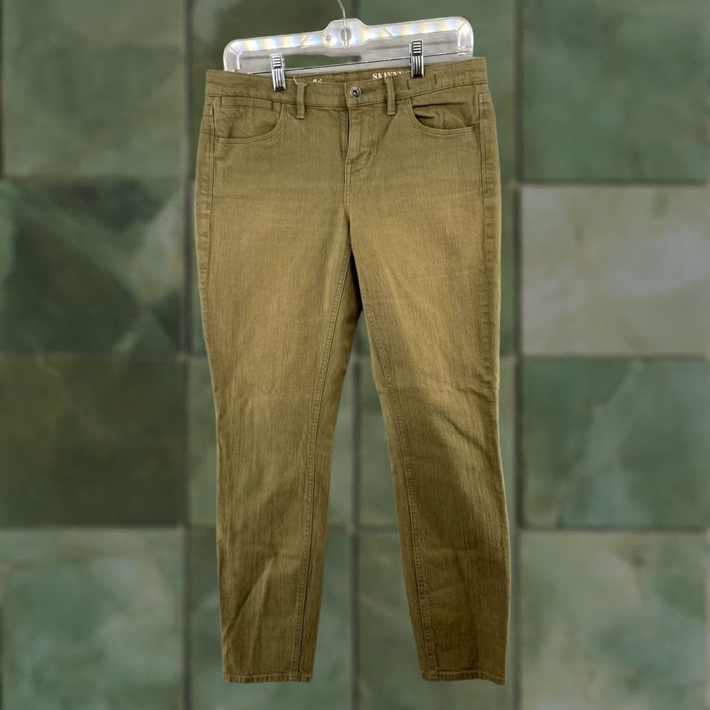 Madewell Madewell Pants Womens 28 Skinny Ankle Green Slim Army Feet Pocket Stretch Cotton Blend Real Color Green Womens 28 Pants Size 28" / US 6 / IT 42 - 1 Thumbnail