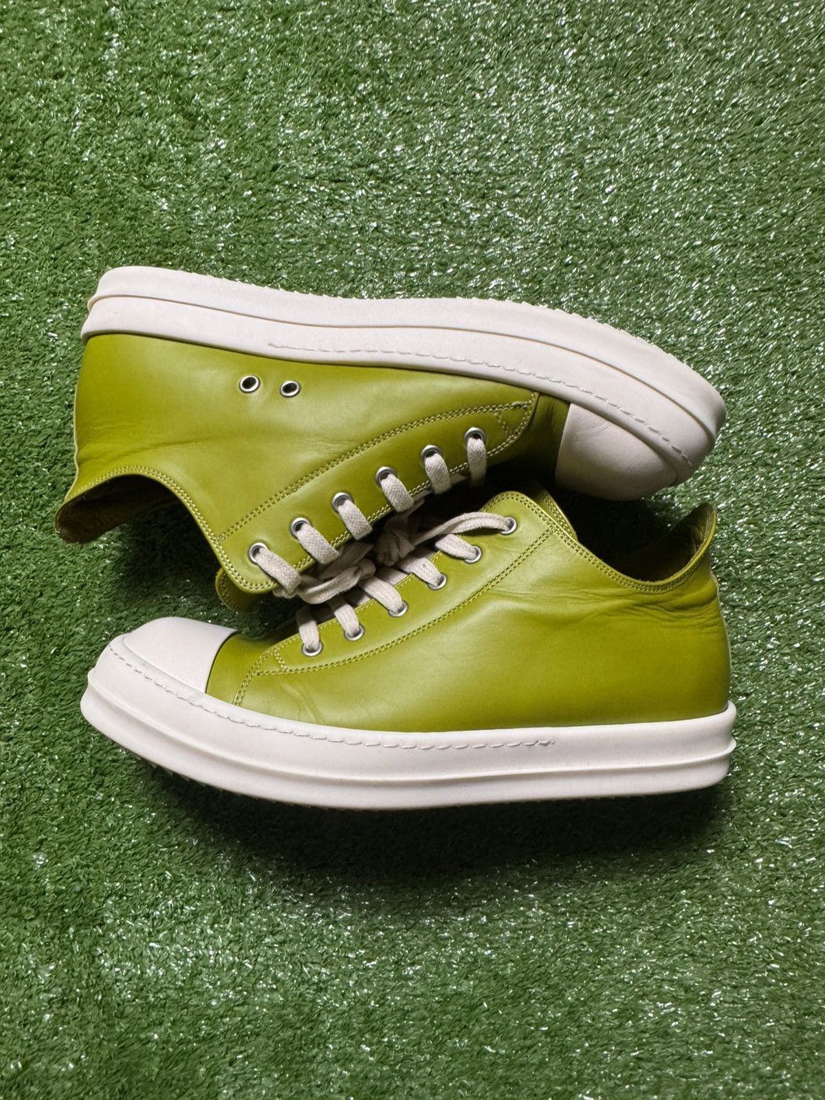 Rick Owens Rick Owens Ramones Low Lime Green Sneakers Size US 9 / EU 42 - 3 Thumbnail