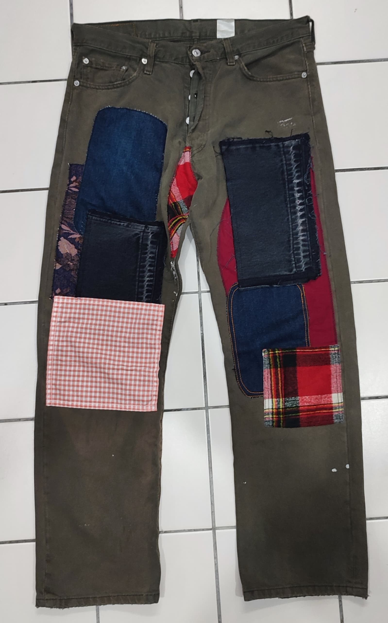 Levi's Vintage Clothing LEVIS'501 patcwork vintage distressed Size US 34 / EU 50 - 1 Thumbnail