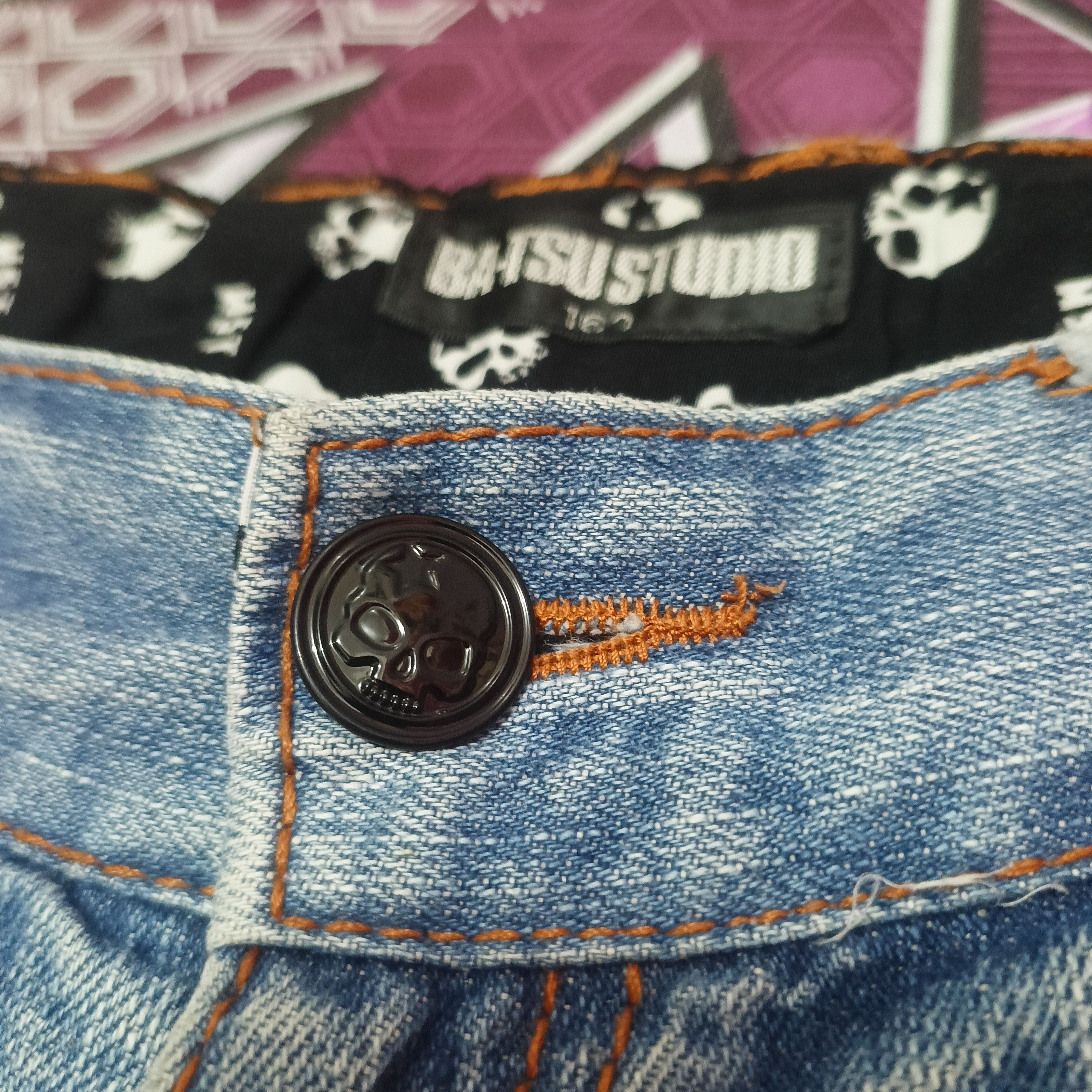 Japanese Brand RARE JEANS SKULLS BA-TSU STUDIOS BOY Flared Denim Size US 29 - 7 Thumbnail