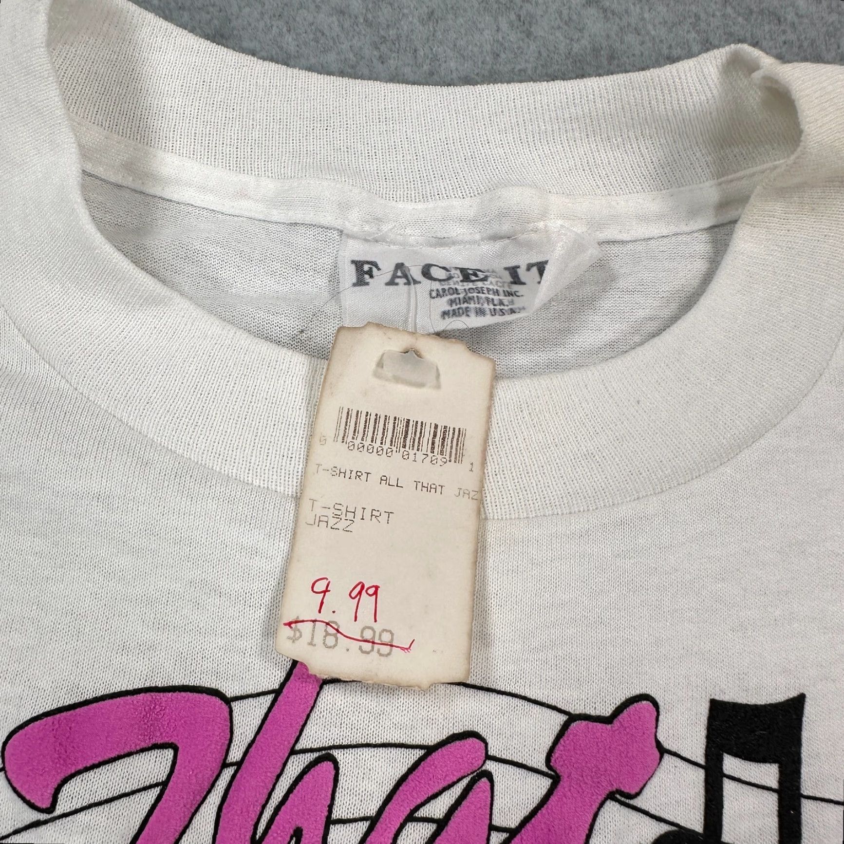 Vintage Face It T-Shirt White Women's One Size Graphic Print All That Jazz Carol Joseph Size ONE SIZE - 7 Thumbnail