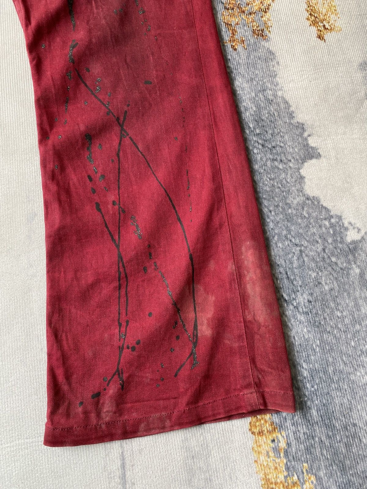 If Six Was Nine Flared K.U.I Japan Splatter Design Pant Size US 32 / EU 48 - 7 Thumbnail