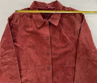 Other Hypo Active Suede Leather Jacket Womens 2X Button Front Size XXL / US 16-18 / IT 52-54 - 5 Thumbnail