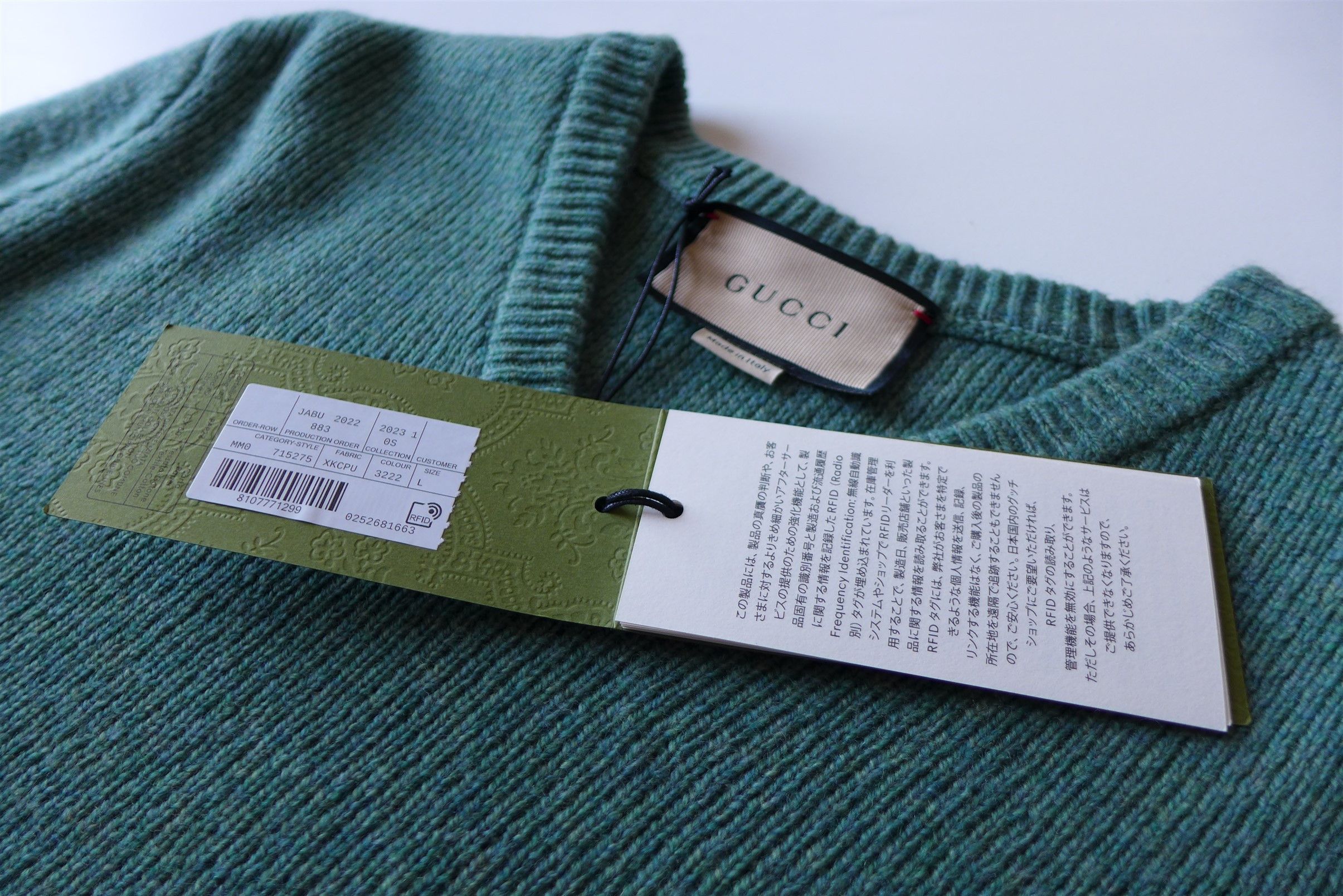 Gucci Gucci GG V-Neck Wool Sweater (Slim Fit) Size US L / EU 52-54 / 3 - 6 Thumbnail