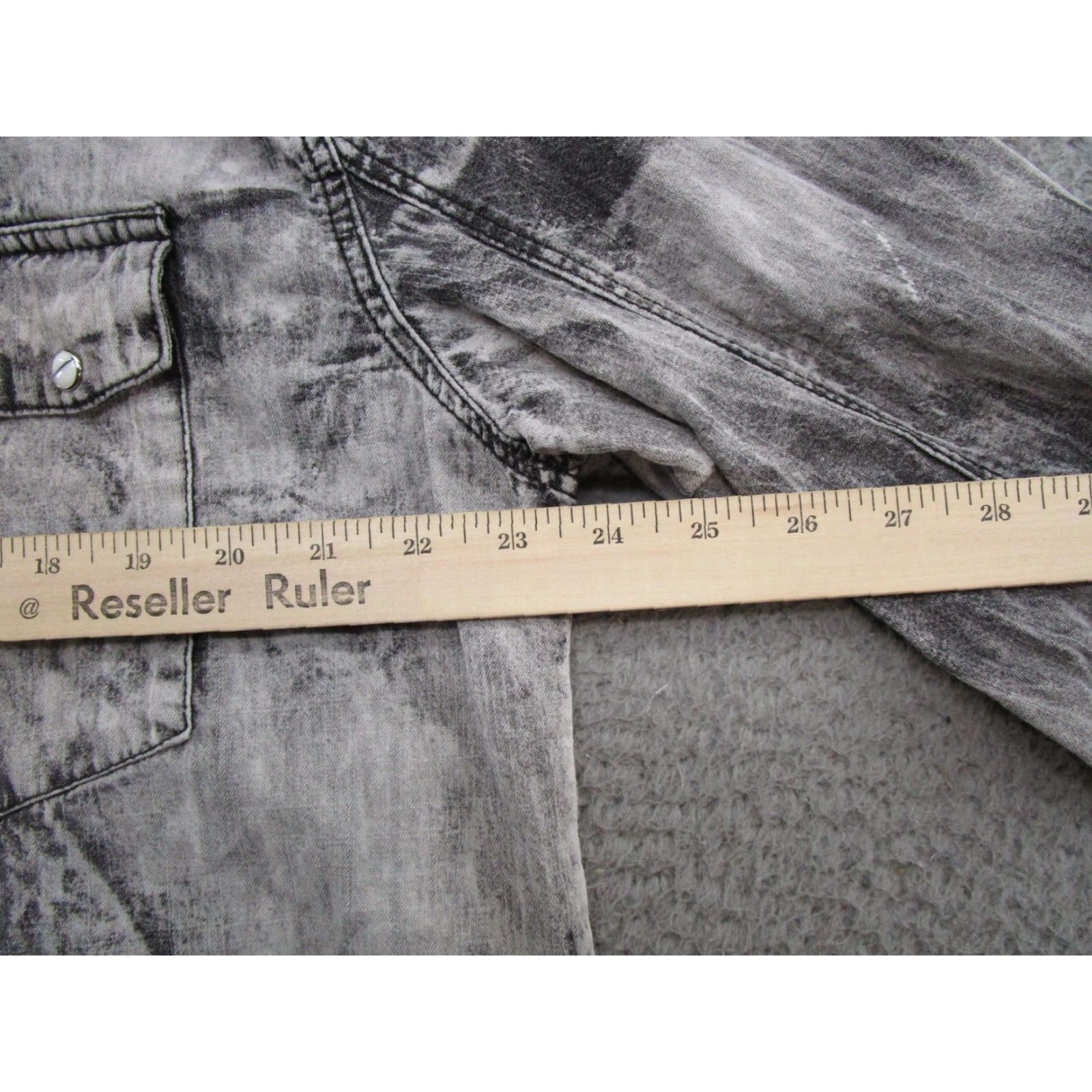 Vintage Oli & Hali Patchwork Snap Up Long Sleeve Shirt M Black Boho Grunge Size M / US 6-8 / IT 42-44 - 5 Thumbnail