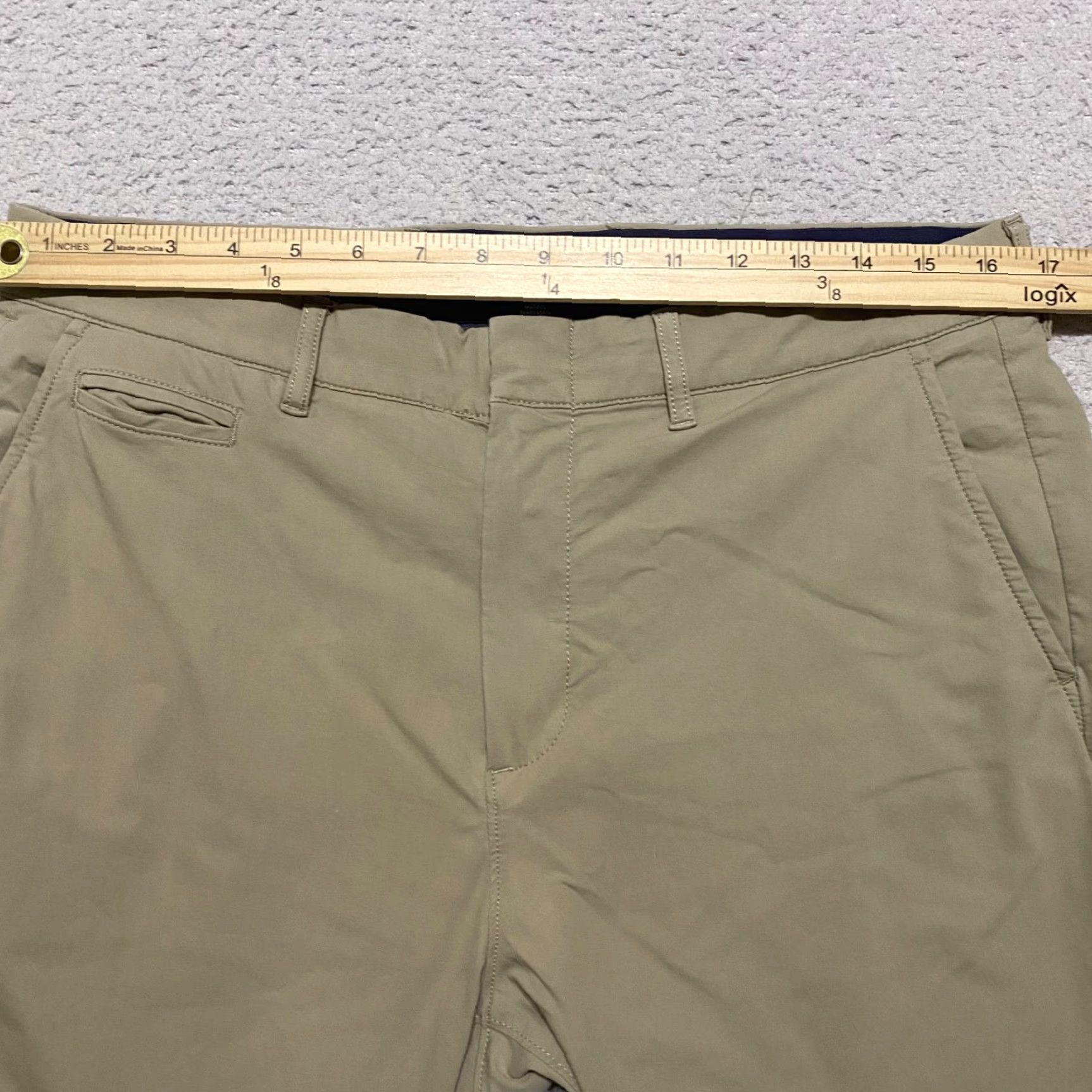 J.Crew J. Crew Mens Pants Size 33x32 Solid Beige Chino Straight Stretch Business Casual Size US 33 - 5 Thumbnail