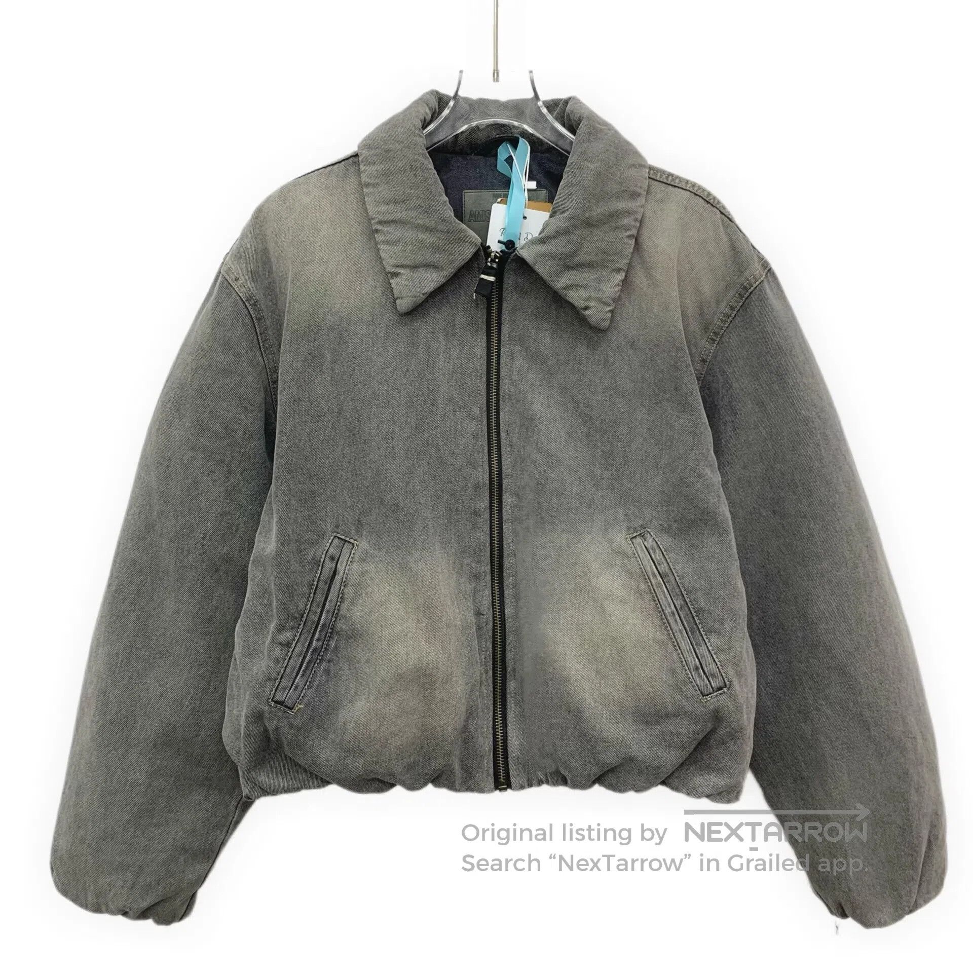 Other Amisu Garment Gray cotton water-washed collar zip-through Size XS / US 0-2 / IT 36-38 - 1 Thumbnail