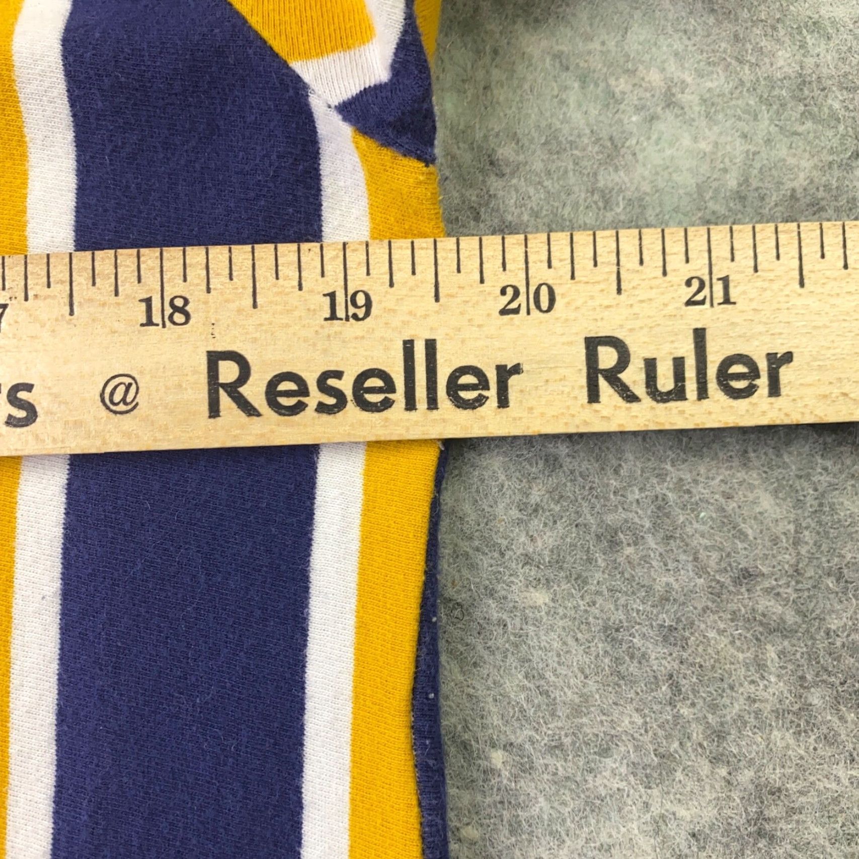 Vintage San Francisco Work Shirt Slim Fit Mens Large Yellow Striped T-Shirt Size US L / EU 52-54 / 3 - 7 Thumbnail