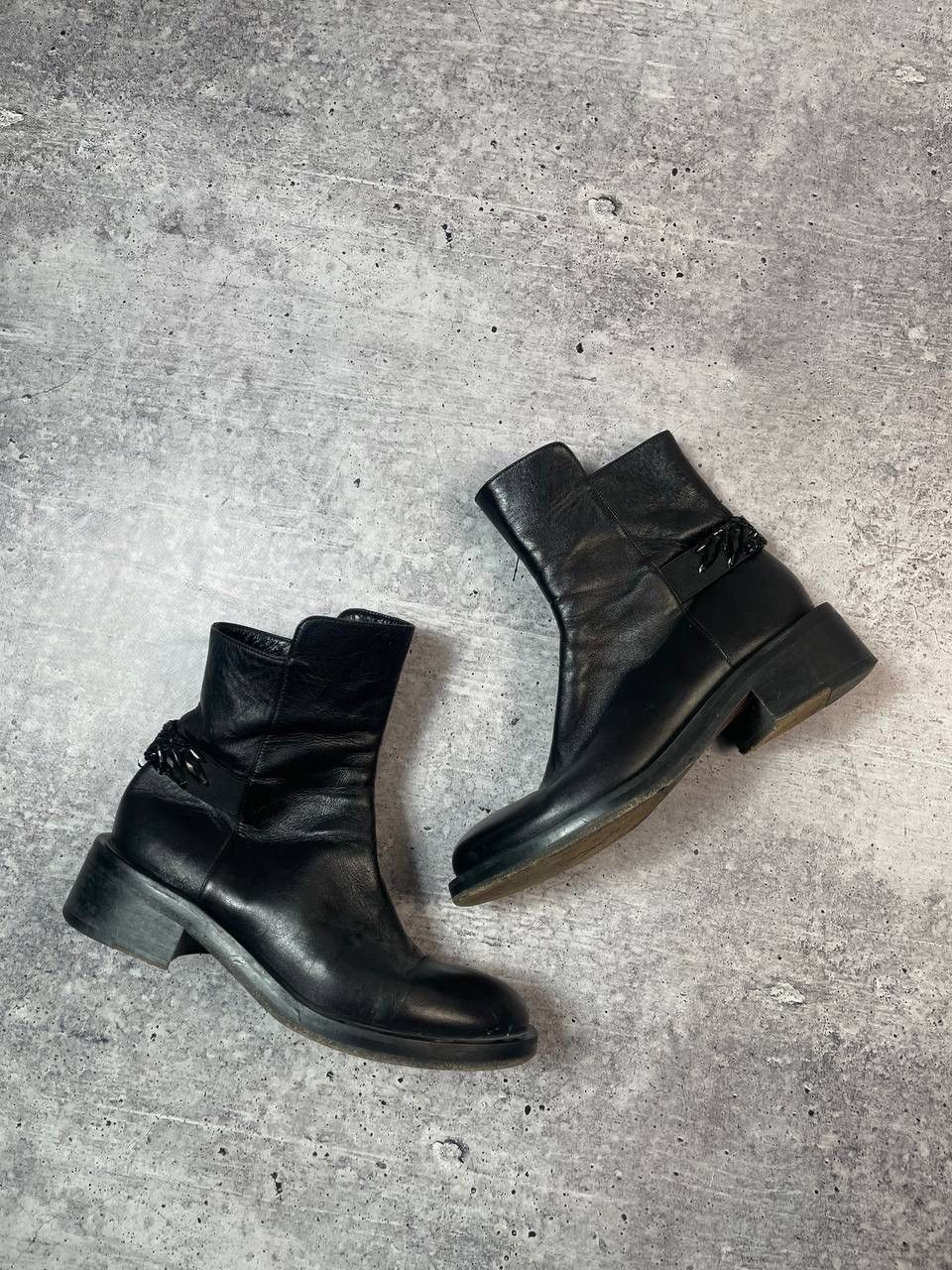 A.S.98 Vintage 00s AS98 Airstep Style Ankle Leather Boots Y2K Size US 9 / IT 39 - 2 Thumbnail