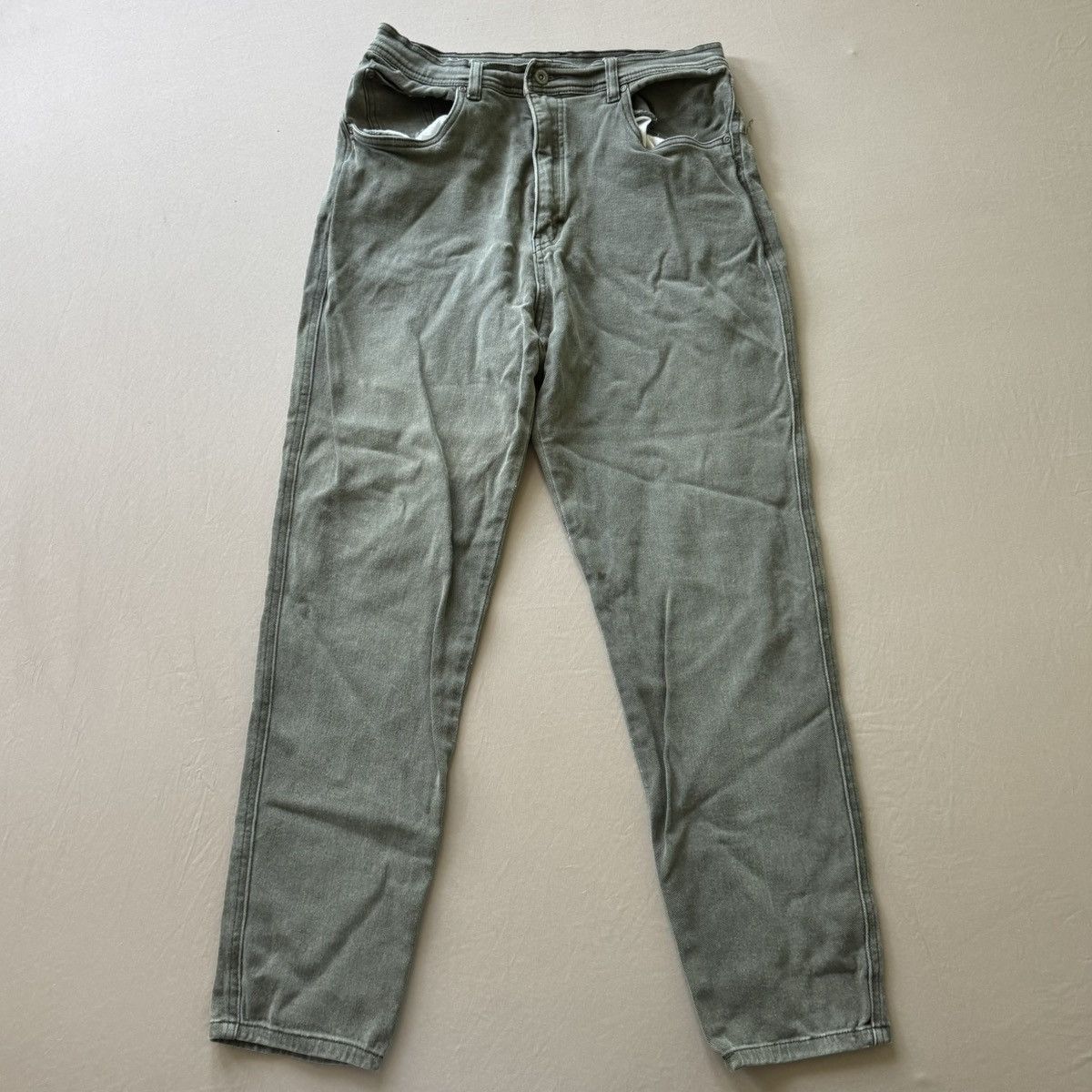 Bill Blass Vintage Bill Blass Green Classic Fit Jeans Size 40" / US 18 - 1 Thumbnail
