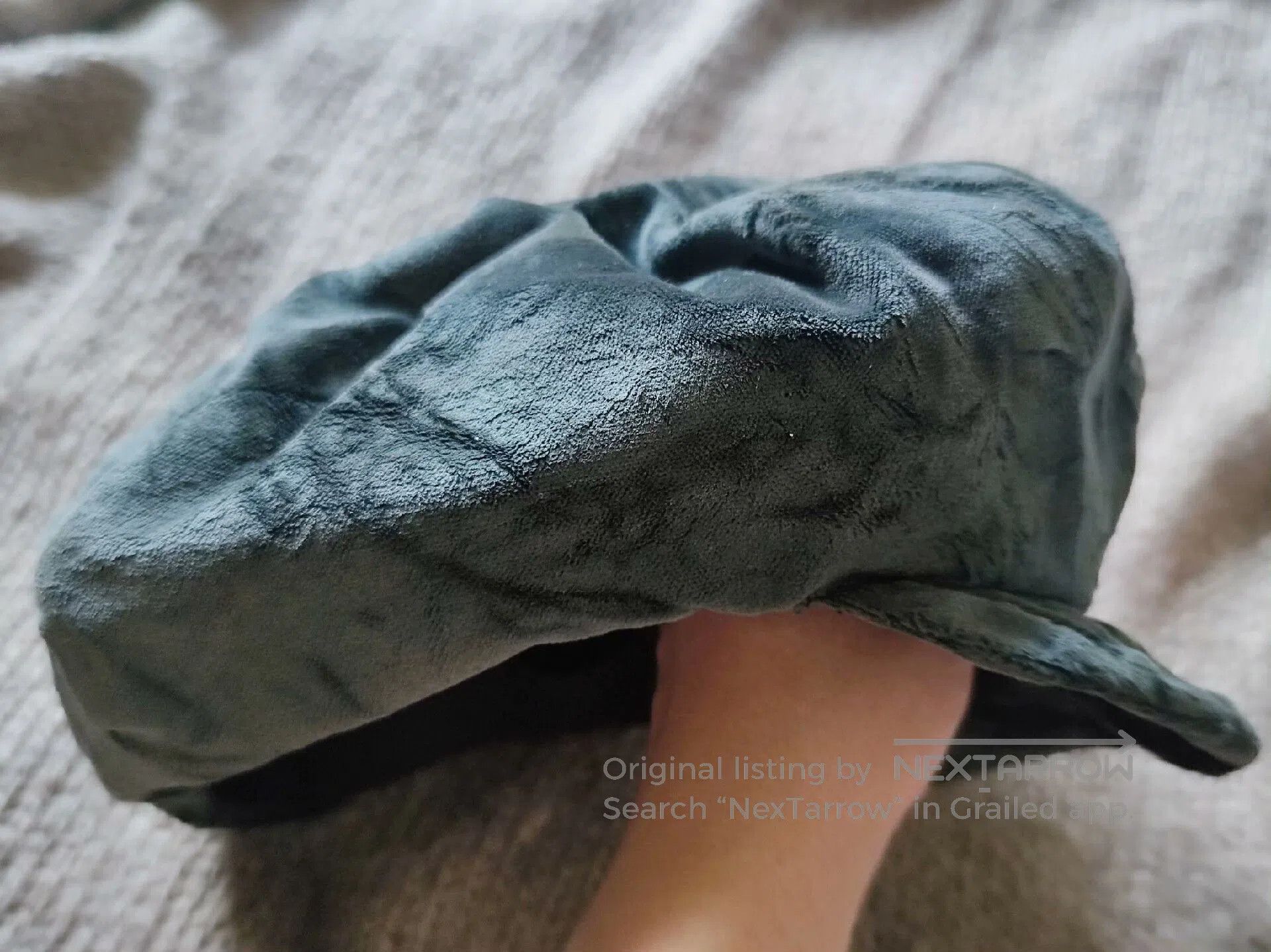 Reinhard Plank Vintage Gray Green Velvet Beret Hat. Size ONE SIZE - 1 Thumbnail