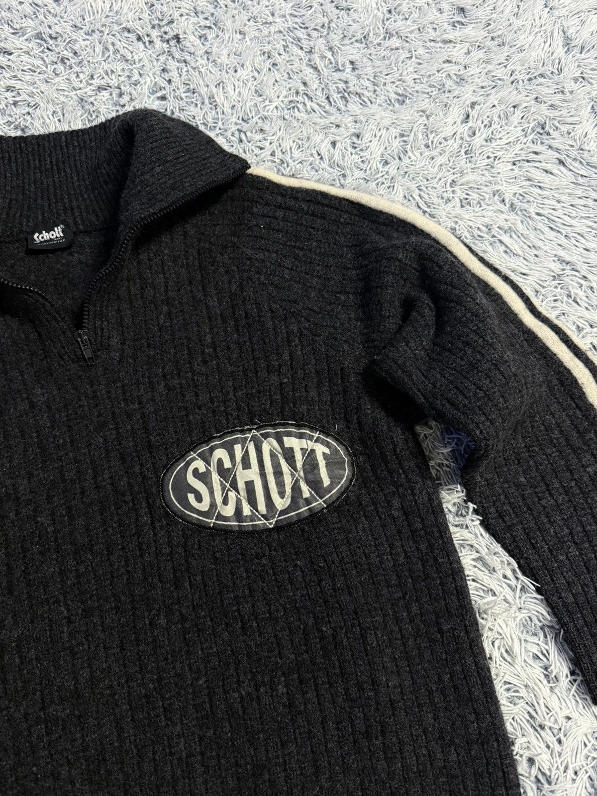 Schott Vintage Schoot Wool Sweater 90’s Gorpcore Size US M / EU 48-50 / 2 - 3 Thumbnail