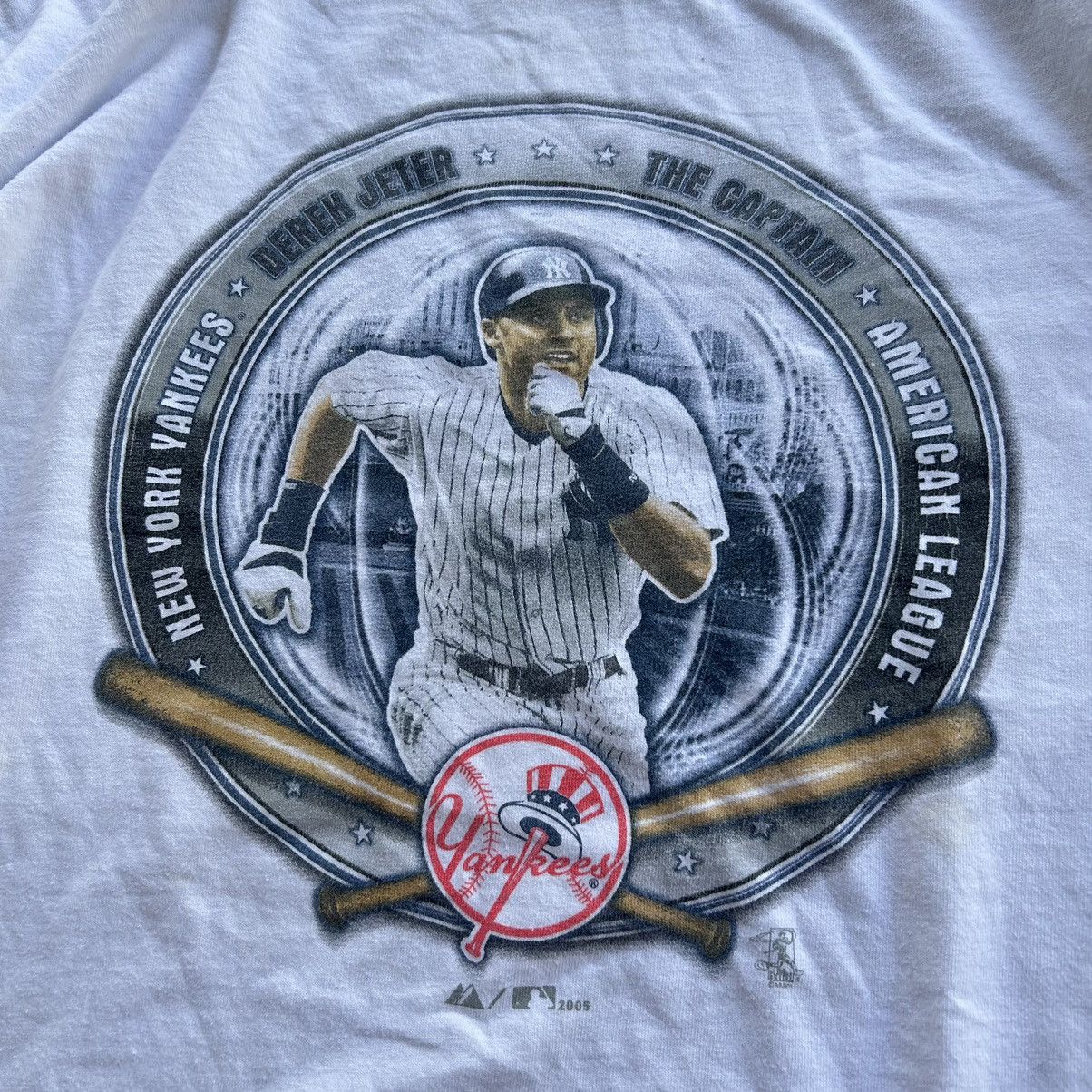 MLB Vintage Y2K New York Yankees MLB Derek Jeter Graphic T Shirt Size US S / EU 44-46 / 1 - 8 Thumbnail