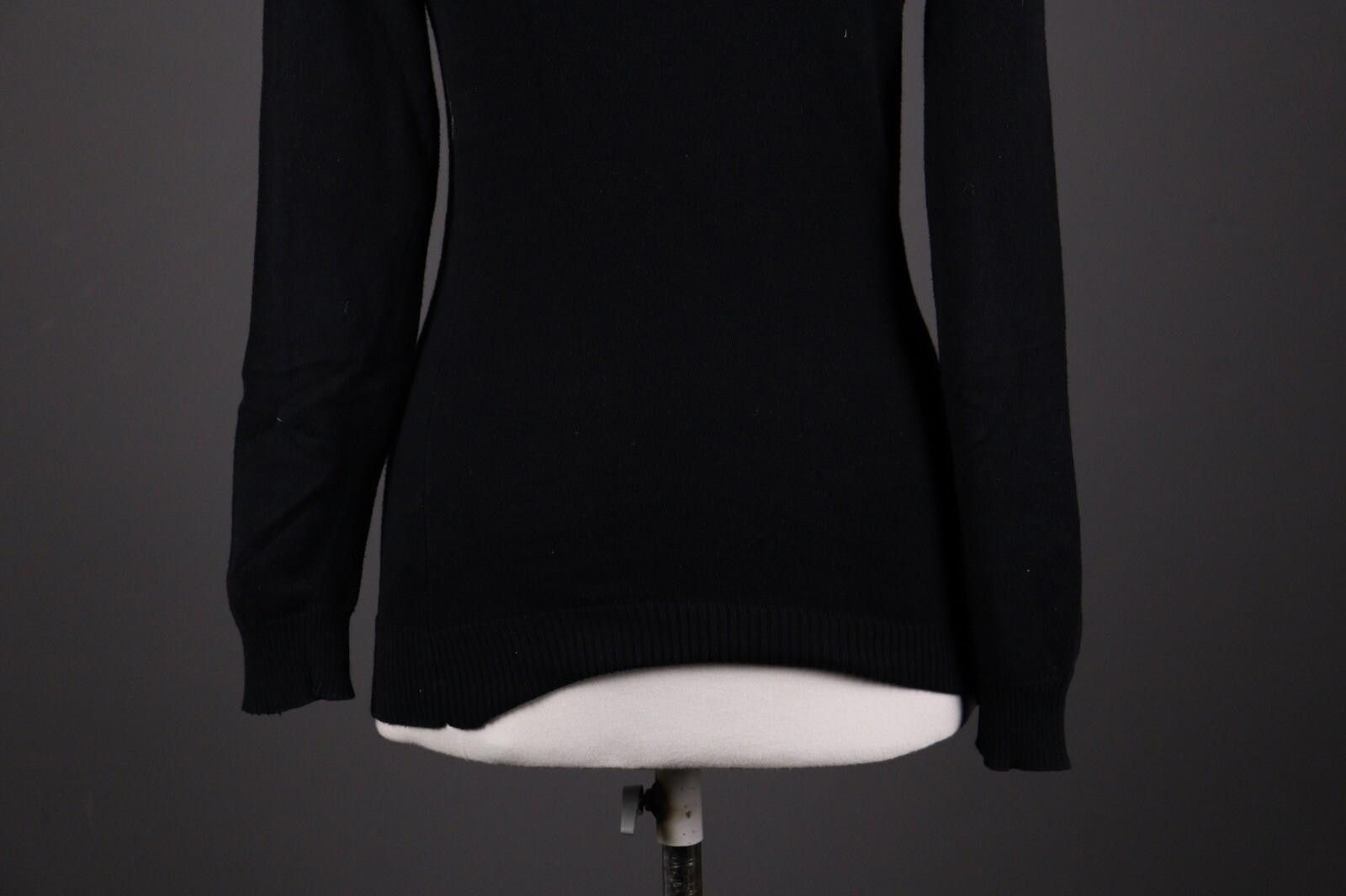 Designer Desigual Black Boat Neck Geometric Print Sweater Size S Size S / US 4 / IT 40 - 7 Thumbnail