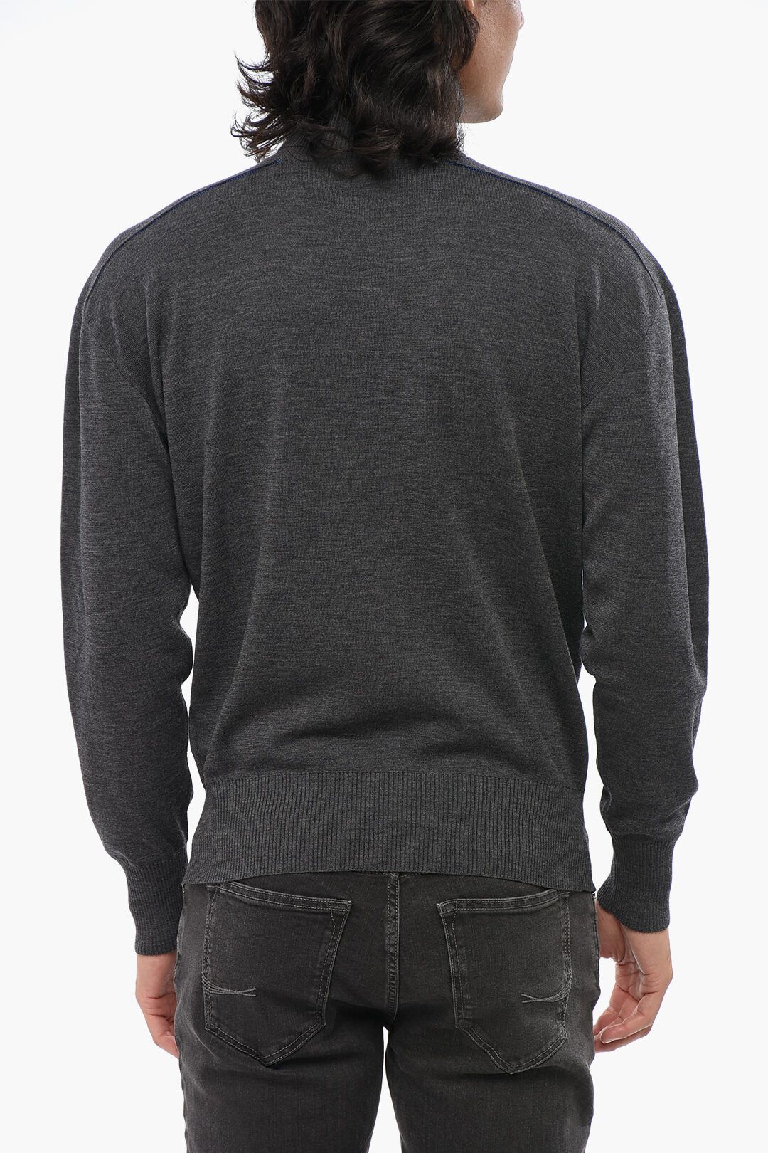 Burberry og1mm1125 Wool Turtleneck Sweater in Grey Size US M / EU 48-50 / 2 - 2 Thumbnail