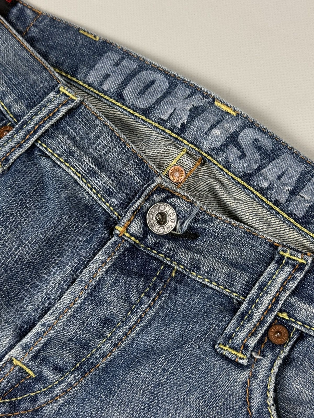 Evisu Evisu EU-ED Hokusai Vintage Men’s Denim Jeans Size 29 / S Size US 29 - 15 Thumbnail