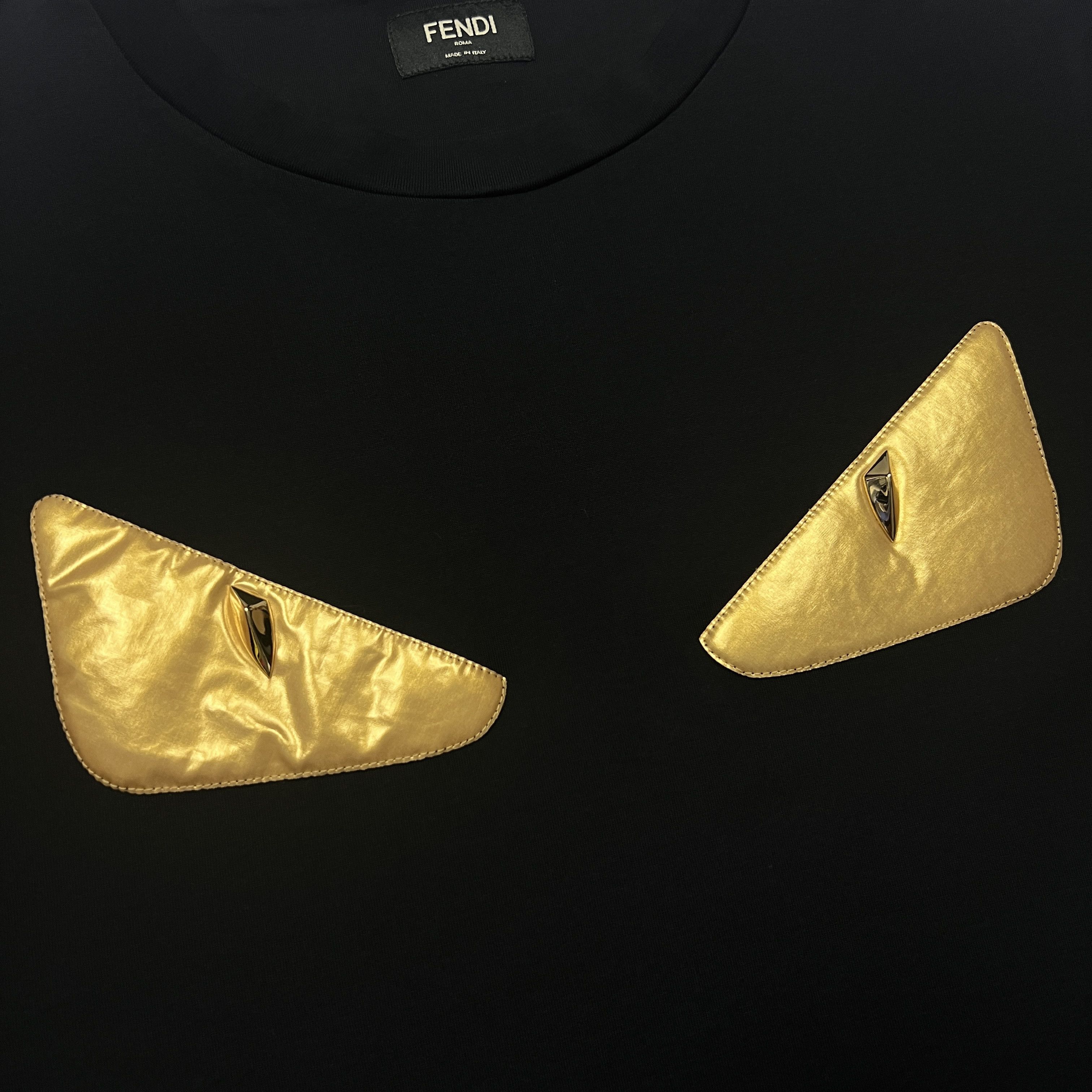 Fendi Fendi Gold Bug Eyes T-Shirt Size US L / EU 52-54 / 3 - 3 Thumbnail