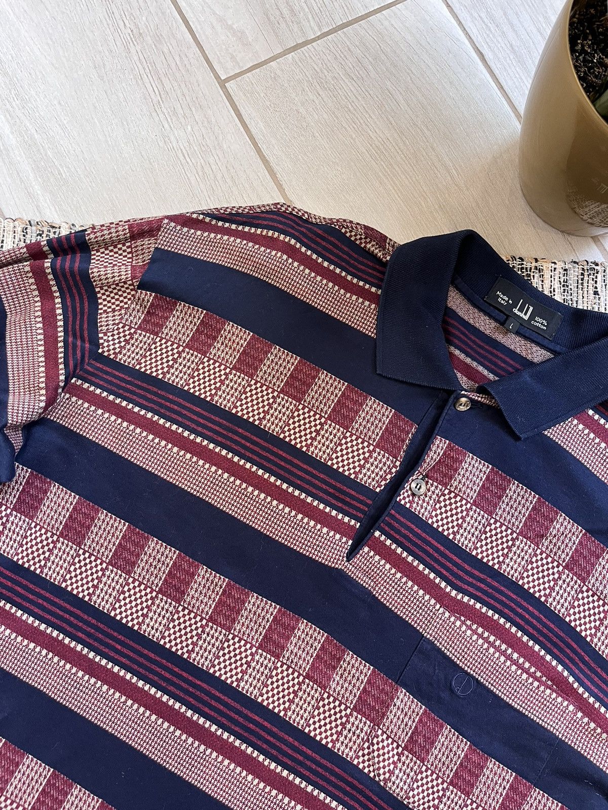 Vintage RRP-500$!! Dunhill Longsleeve polo tshirt luxury rare Size US L / EU 52-54 / 3 - 5 Thumbnail