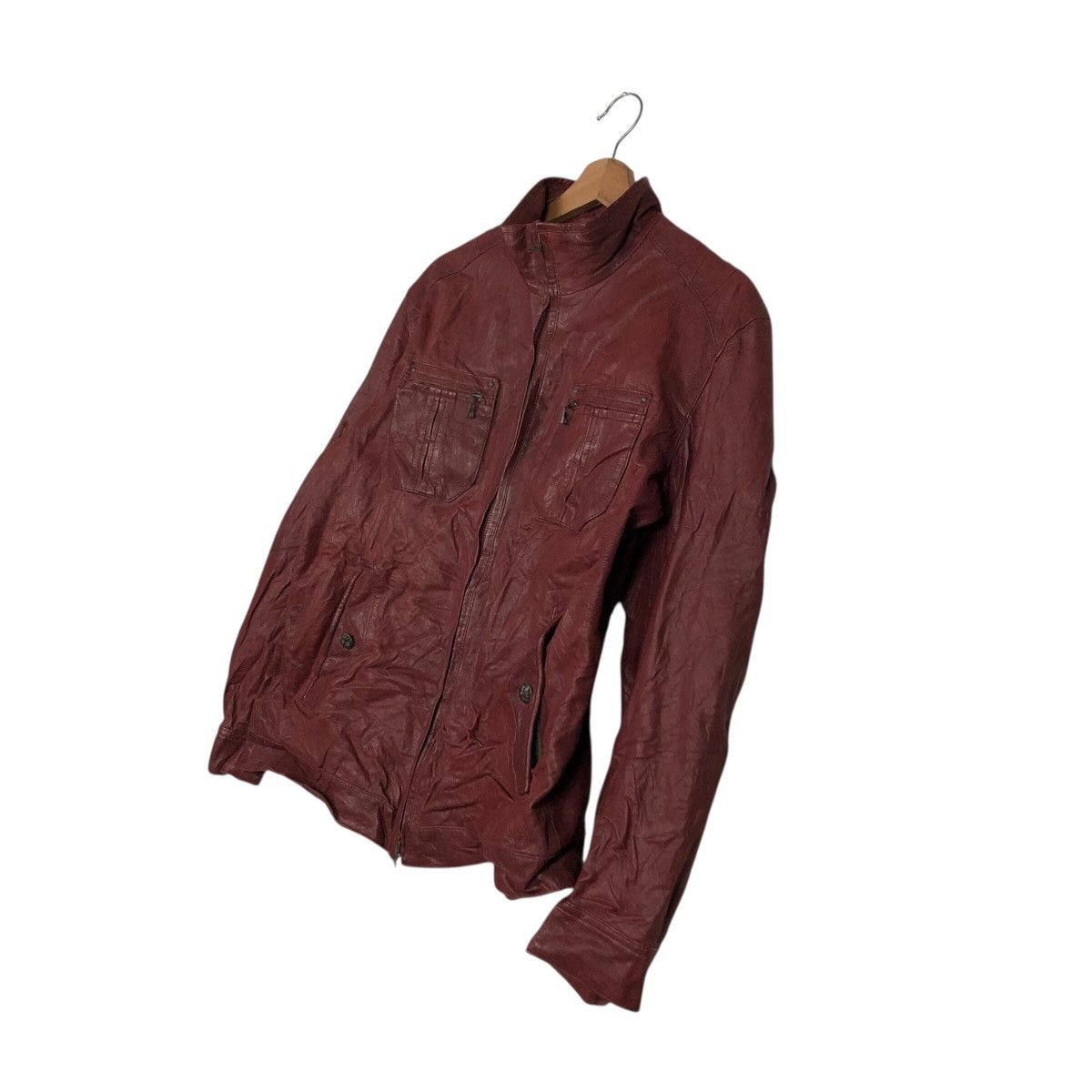Japanese Brand 📌Vintage Biker Leather Jacket Santa Fe Bondage Issey Miyake Size US M / EU 48-50 / 2 - 2 Thumbnail