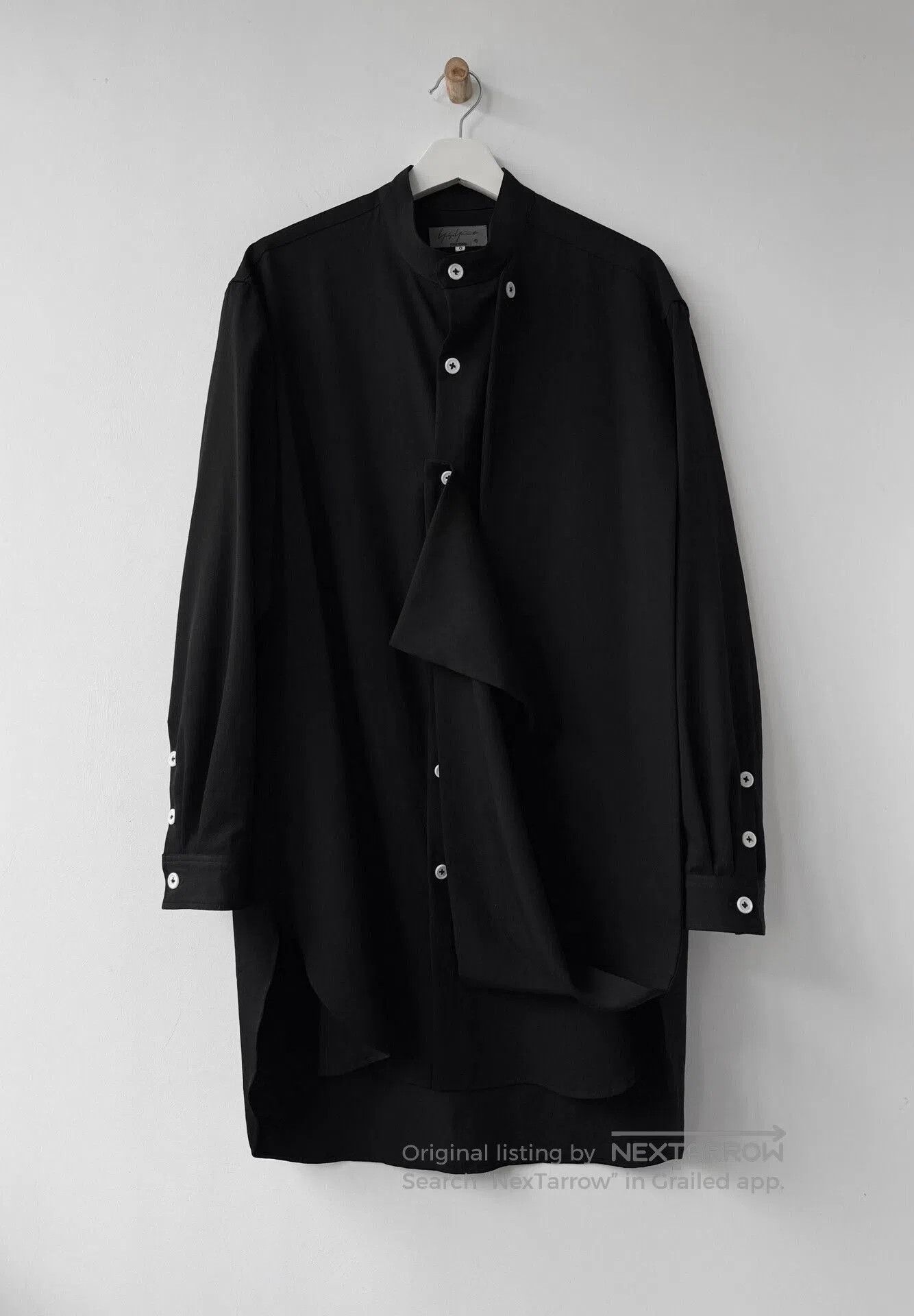 Yohji Yamamoto Yohji Yamamoto Black Long Sleeve Shirt. Size US L / EU 52-54 / 3 - 3 Thumbnail