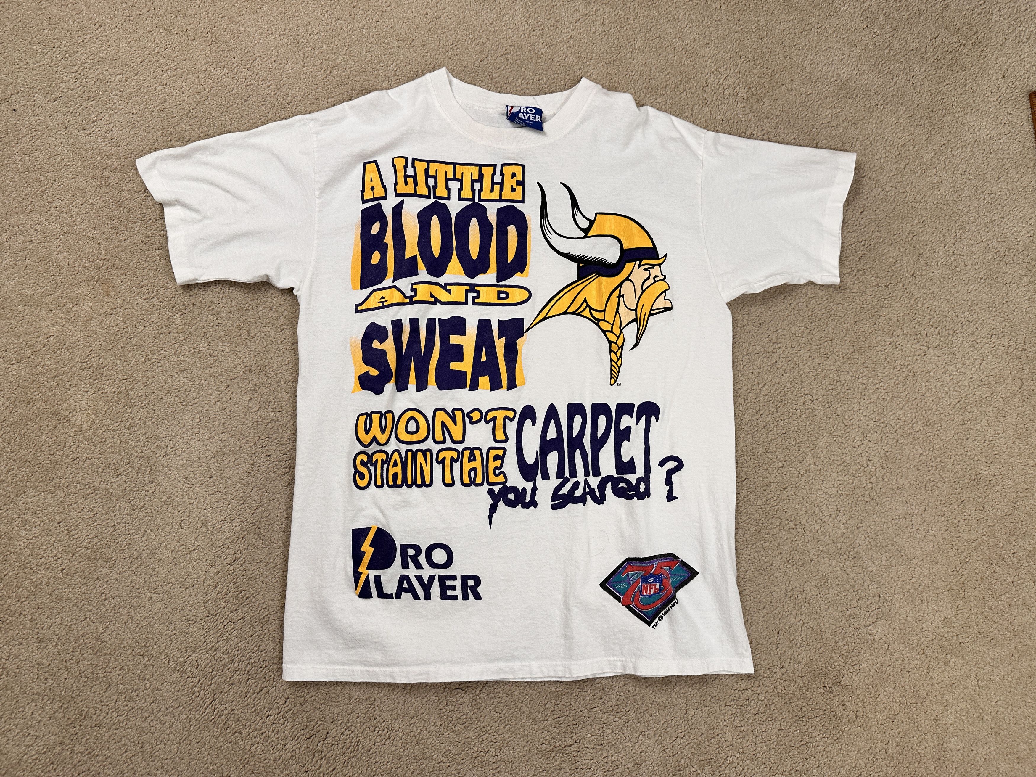 Pro Player Vintage 1994 Minnesota Vikings T-Shirt Large Size US L / EU 52-54 / 3 - 1 Thumbnail