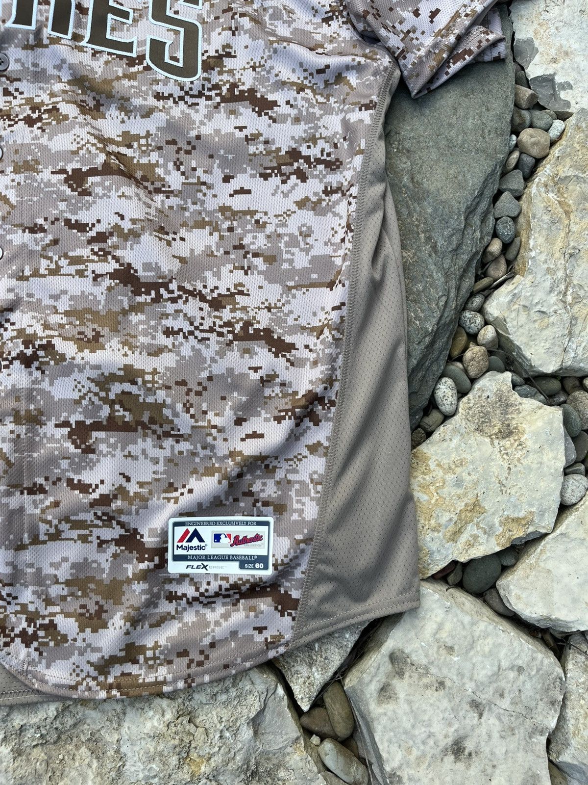 MLB × Majestic Vintage Majestic San Diego Padres button jersey camo shirt Size US XXL / EU 58 / 5 - 6 Thumbnail