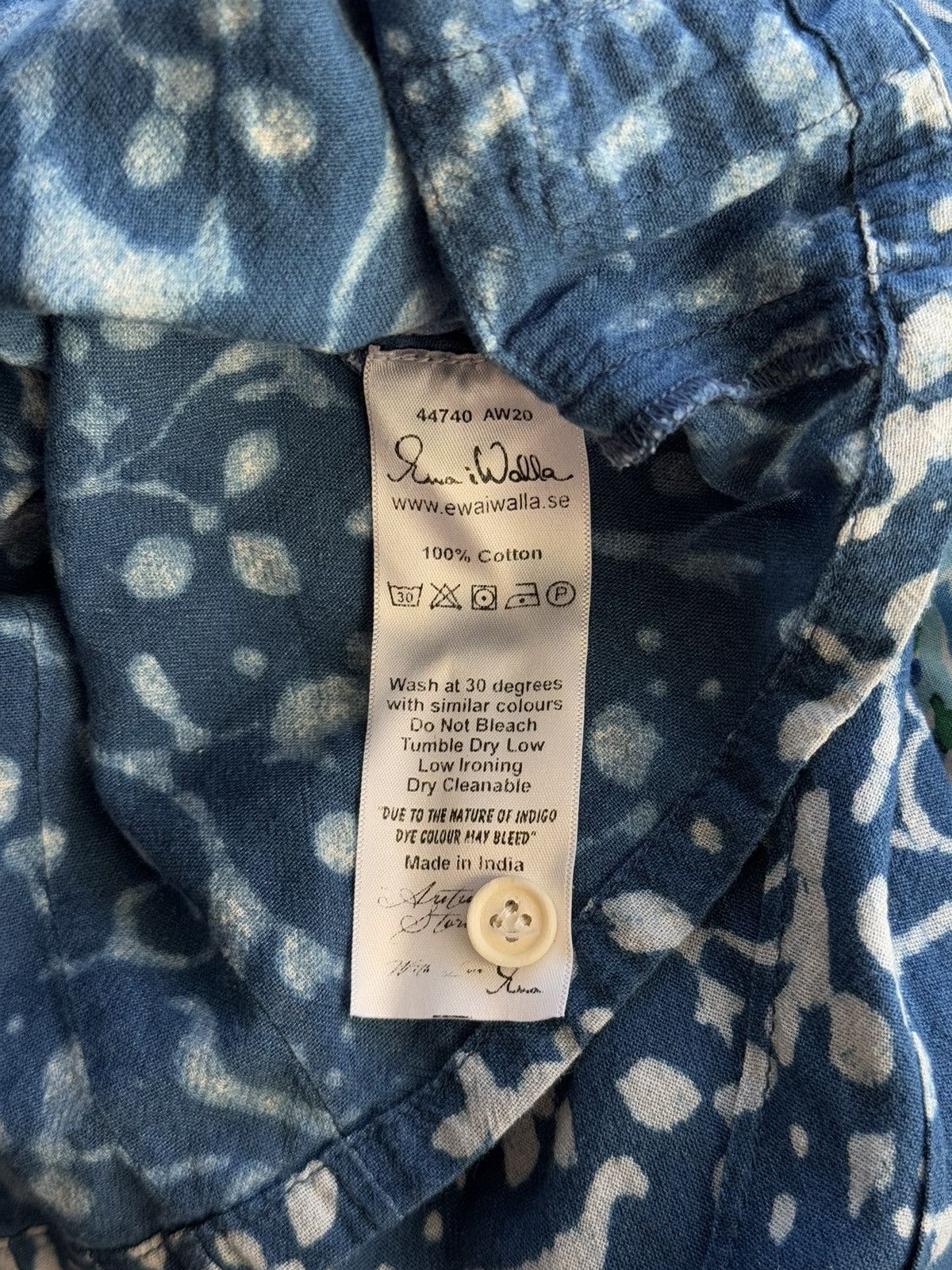 Designer Ewa I Walla A/W 2020 avant garde blouse buttons up shirt Size S / US 4 / IT 40 - 8 Thumbnail