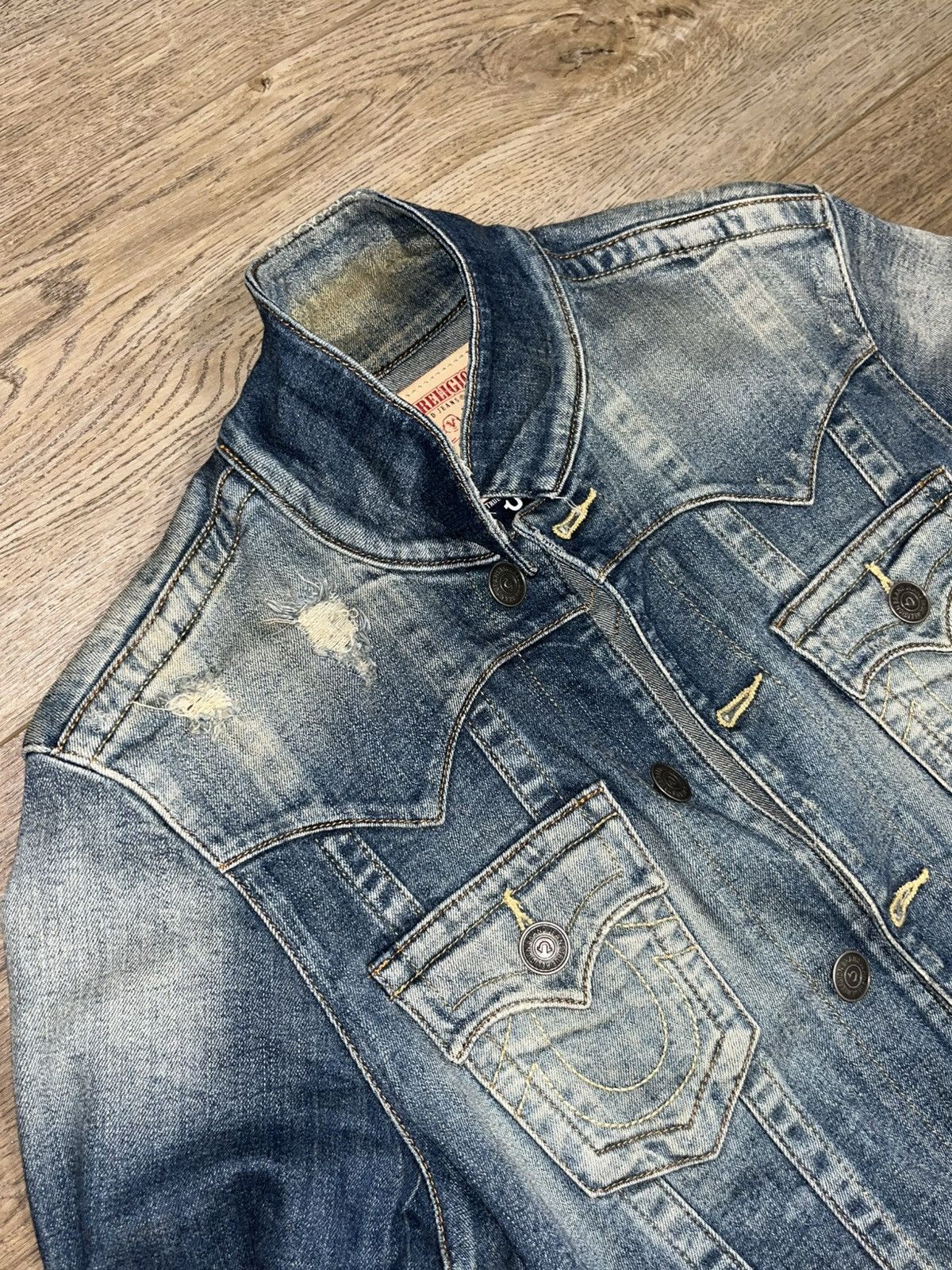 True Religion True Religion Distressed Denim Jacket Size US M / EU 48-50 / 2 - 10 Thumbnail