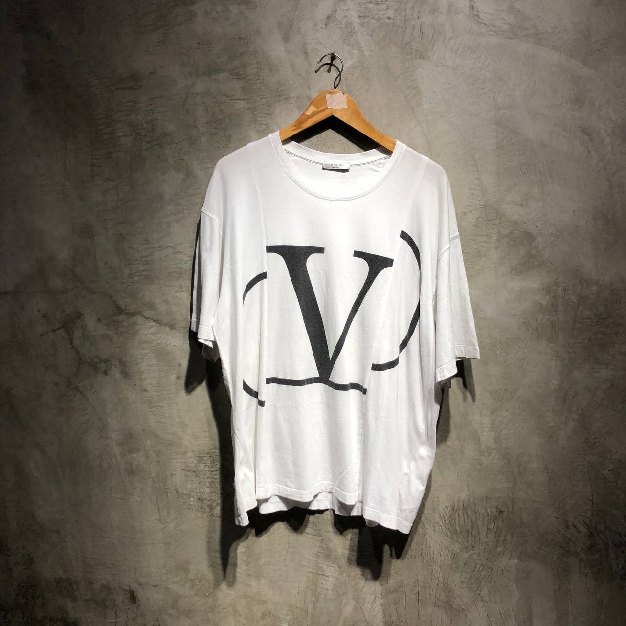 image of Valentino V Big Logo Tee in White, Men's (Size XL)