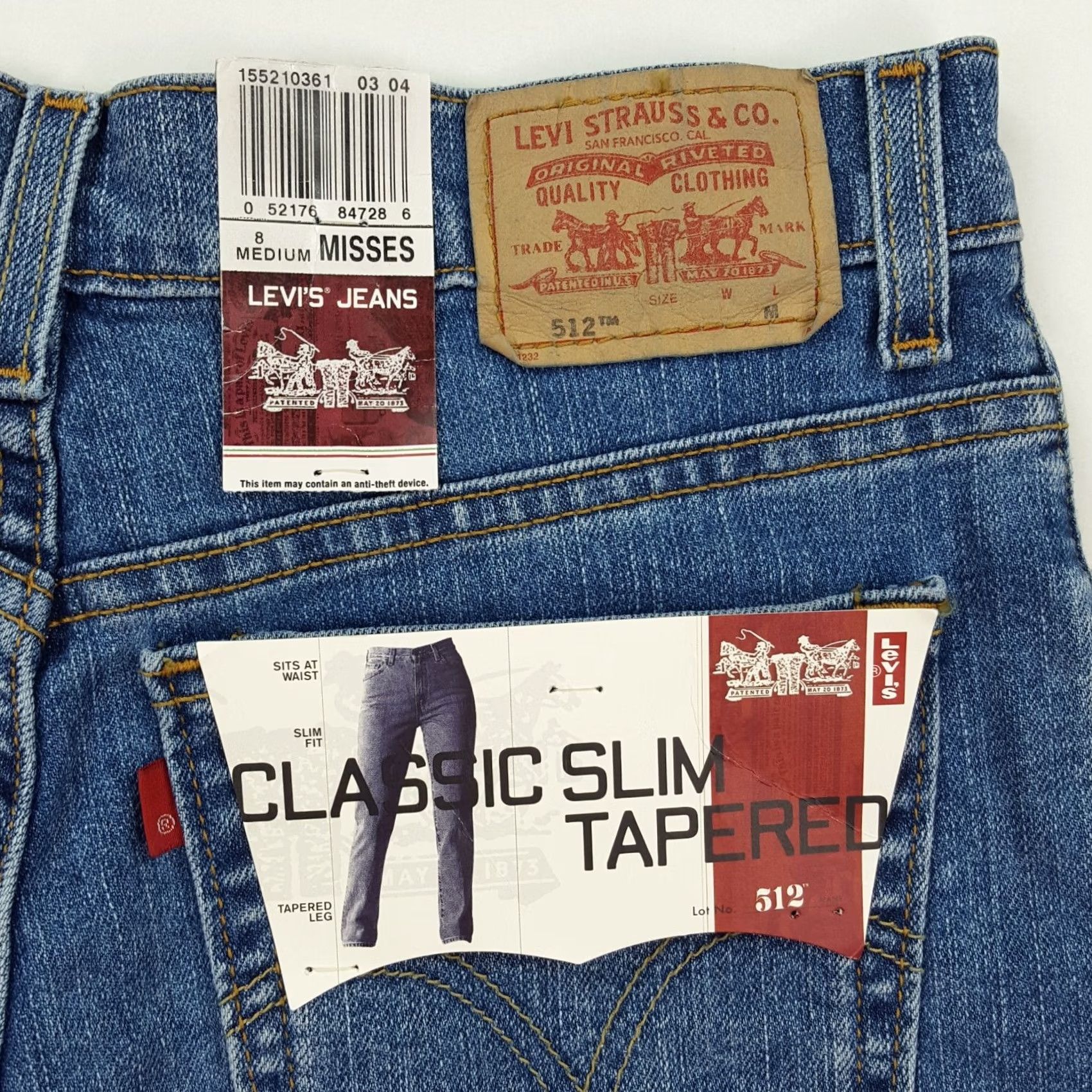 Levi's VINTAGE Levi's 512 Slim Jeans Womens Size 8 Blue Denim 31in Inseam 30in Waist Y2K 90s Retro Rock Workwear Fashion Size 30" / US 8 / IT 44 - 7 Thumbnail