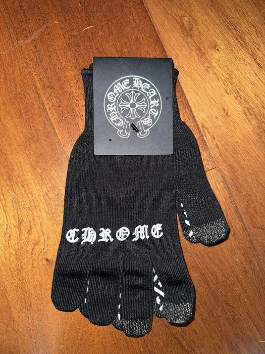 Chrome Hearts Chrome Hearts CROSS PATCH LEATHER Black Gloves, Grailed