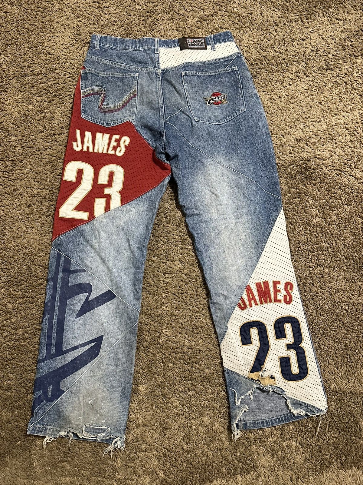NBA × Vintage Vintage UNK NBA Cleveland Cavaliers pants 00s size 34x32 Size US 34 / EU 50 - 1 Thumbnail