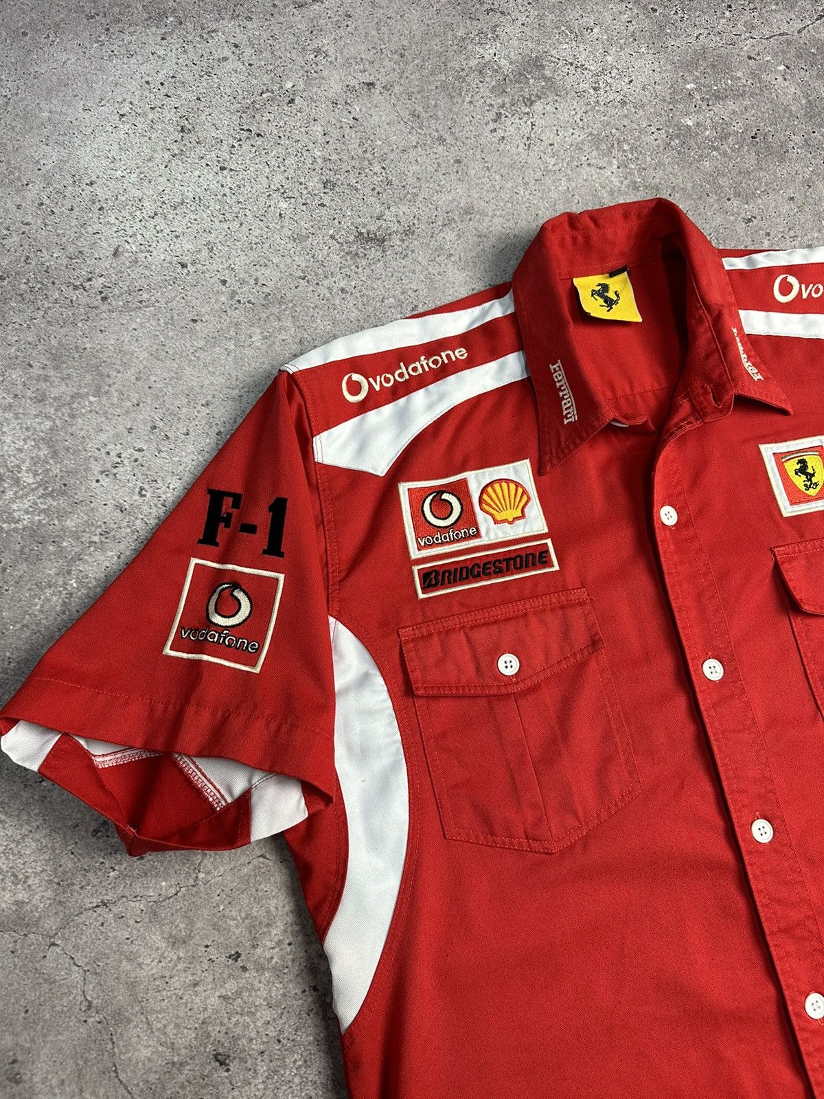 Ferrari × Vintage Vintage Ferrari Y2K Racing Jersey Shirt Formula Archival F-1 Size US XL / EU 56 / 4 - 10 Thumbnail