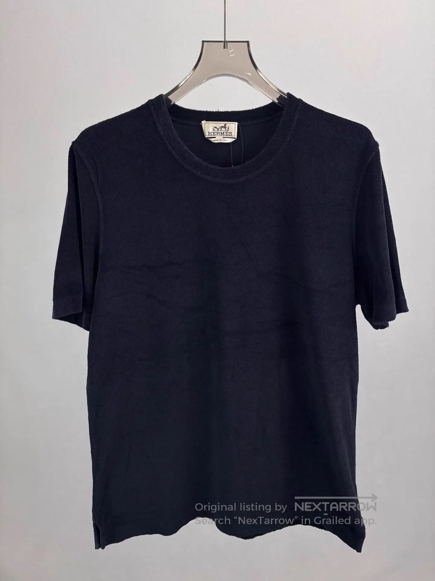 Hermes Black Short-Sleeve Crewneck Shirt. Size US XXL / EU 58 / 5 - 1 Thumbnail