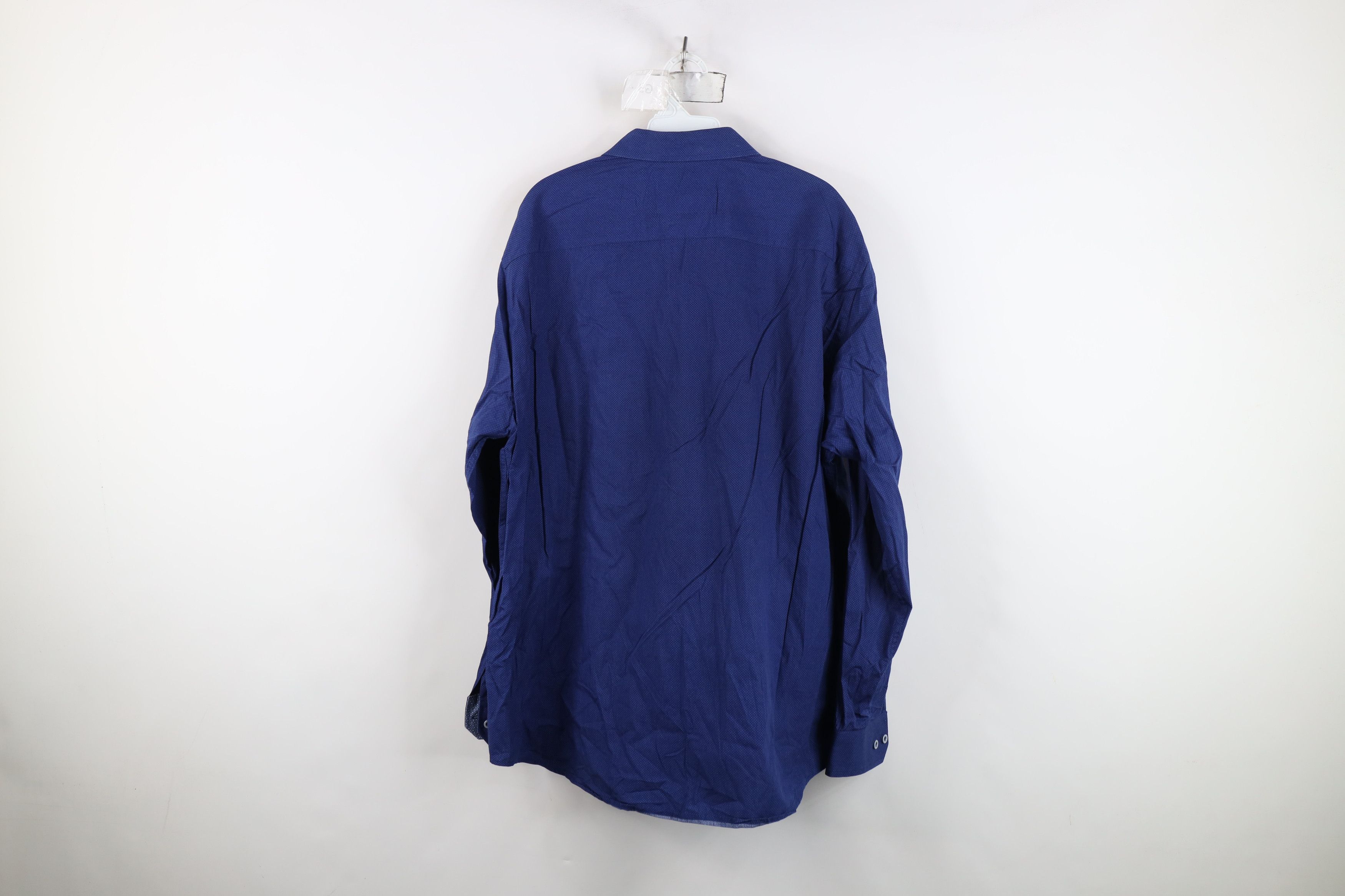 Johnston & Murphy Johnston & Murphy Collared Button Shirt Blue Cotton Size US XL / EU 56 / 4 - 14 Thumbnail