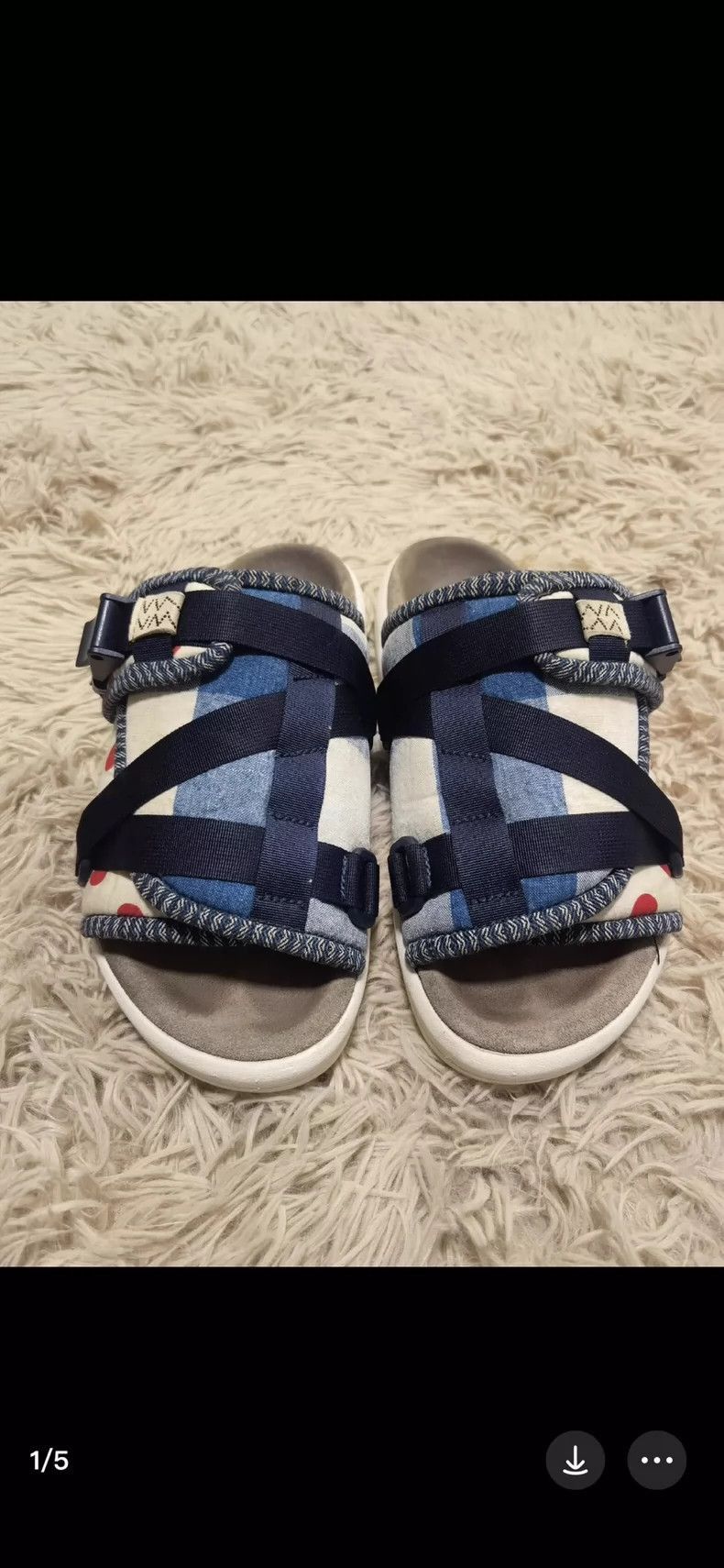 Visvim VisvimVISVIM Christo Collage Wave slippers-2504 Size US 8.5 / EU 41-42 - 1 Thumbnail