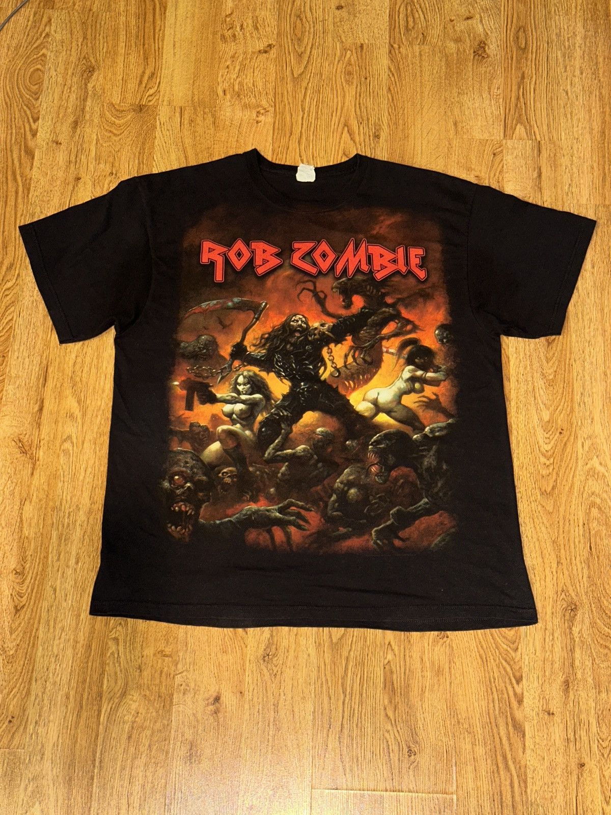 Delta Y2K 2010s ROB ZOMBIE Warrior Battle Scene Frazetta Style Size US XL / EU 56 / 4 - 6 Thumbnail