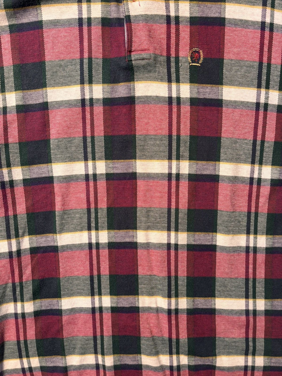 Tommy Hilfiger Vtg Tommy Hilfiger Red Plaid Polo Golf Button Up 90’s Large Size US L / EU 52-54 / 3 - 4 Thumbnail