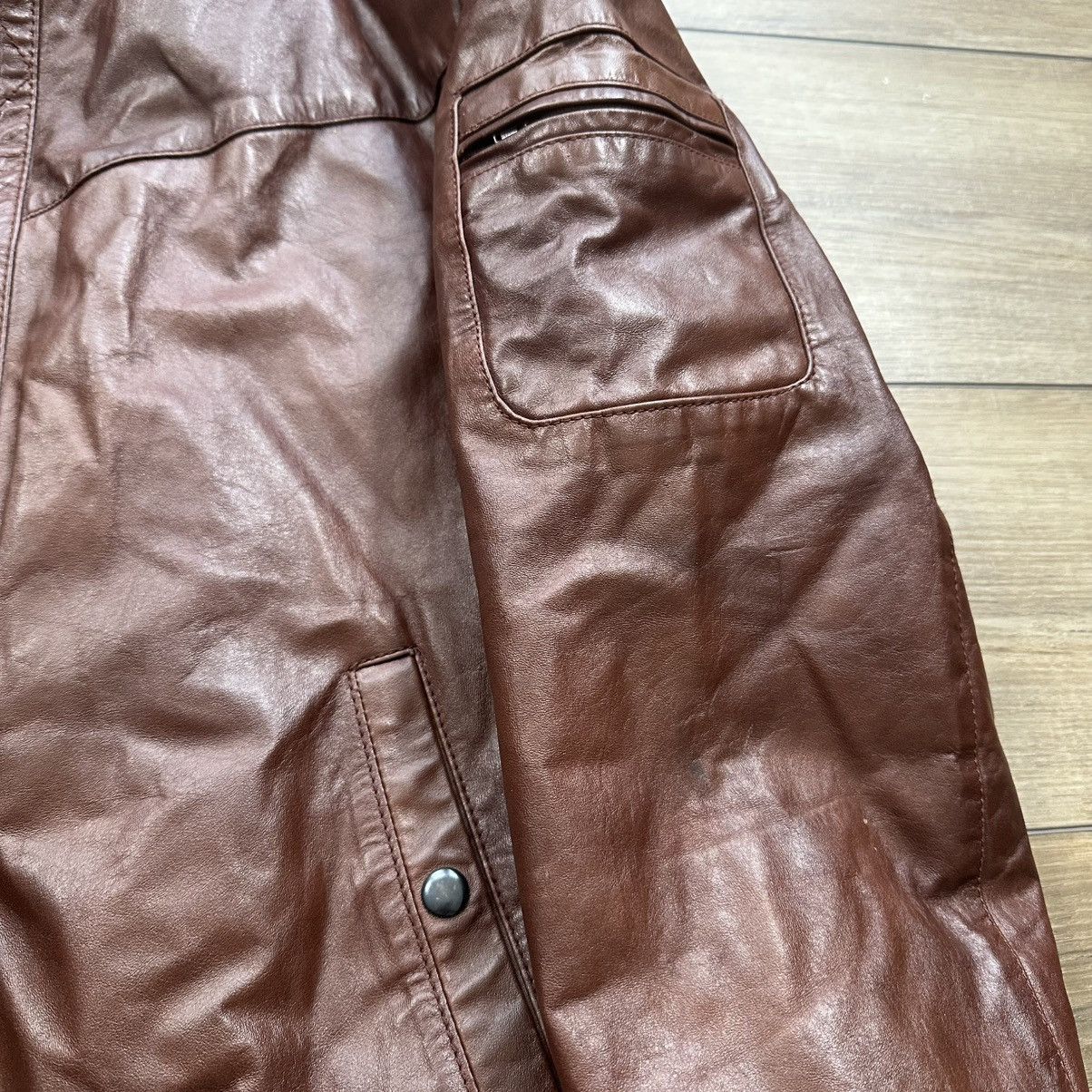 Other Vintage 90s Chess King Leather Sherpa Lined Bomber Jacket Size US L / EU 52-54 / 3 - 7 Thumbnail