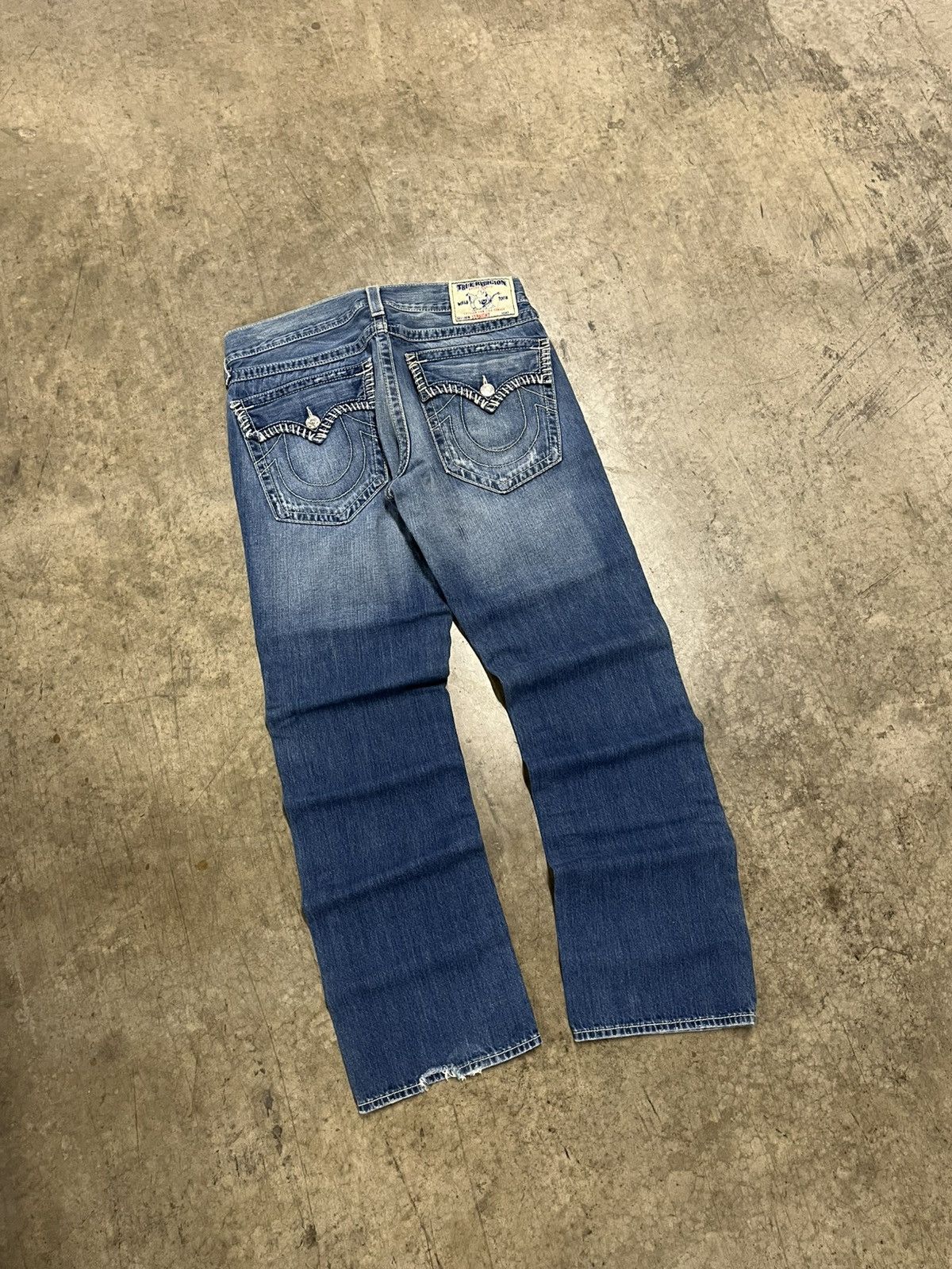 True Religion × Vintage True religion baggy fit wide leg denim hip hop skater Size US 34 / EU 50 - 1 Thumbnail